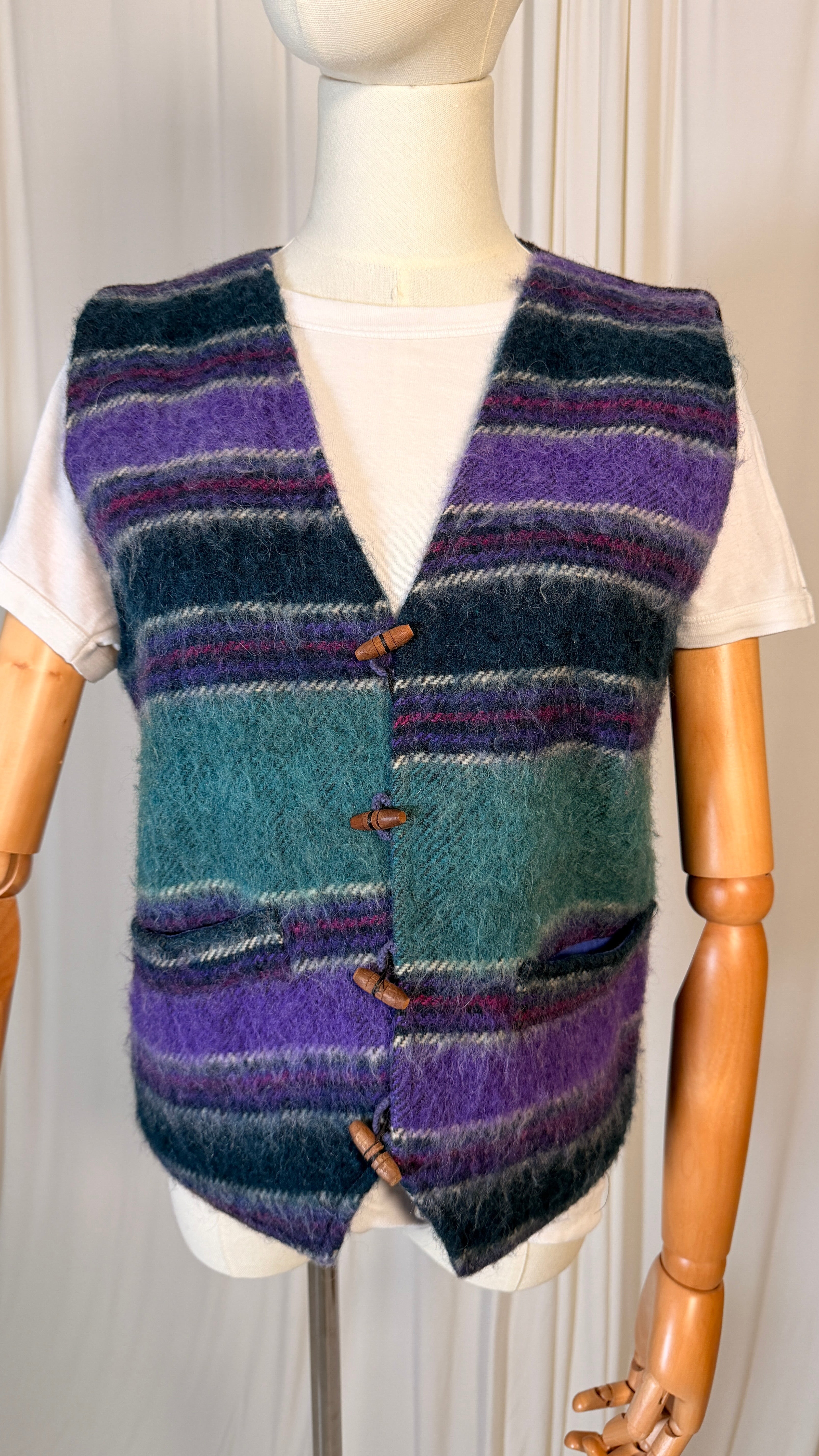 Gilet bleu vintage