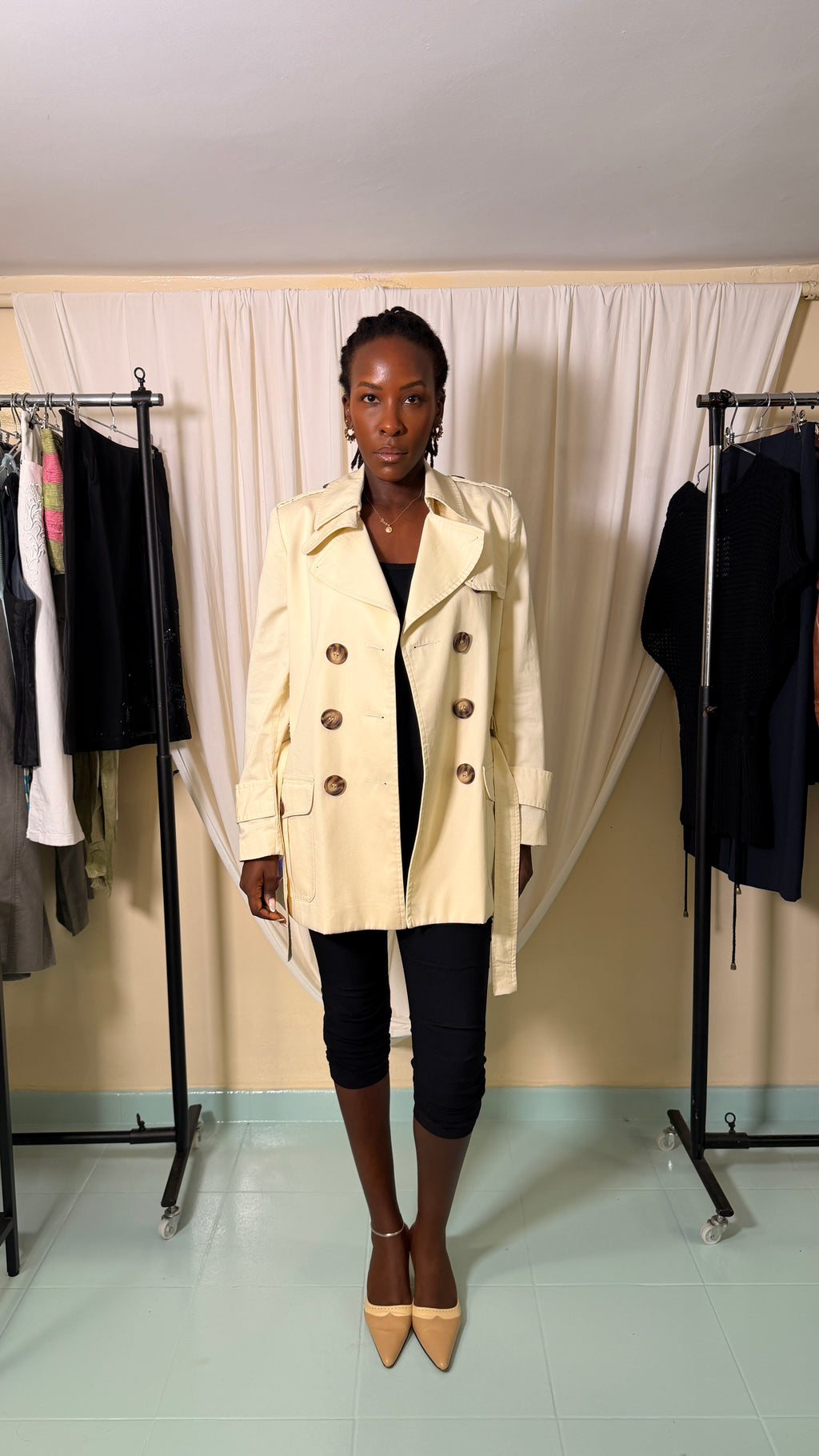 Vintage Trench Cream Jacket [M]