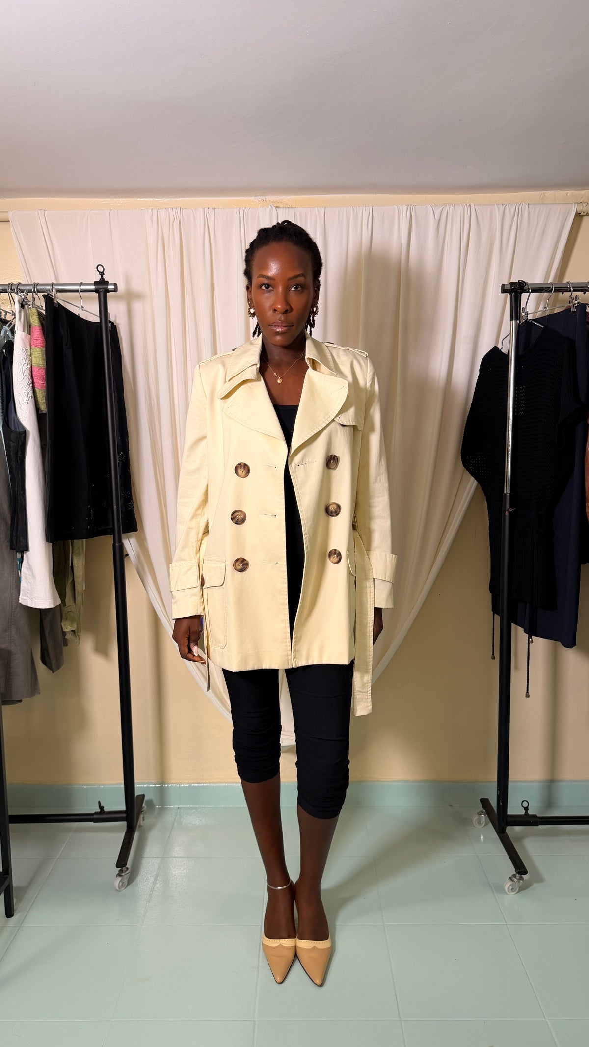 Vintage Trench Cream Jacket [M]