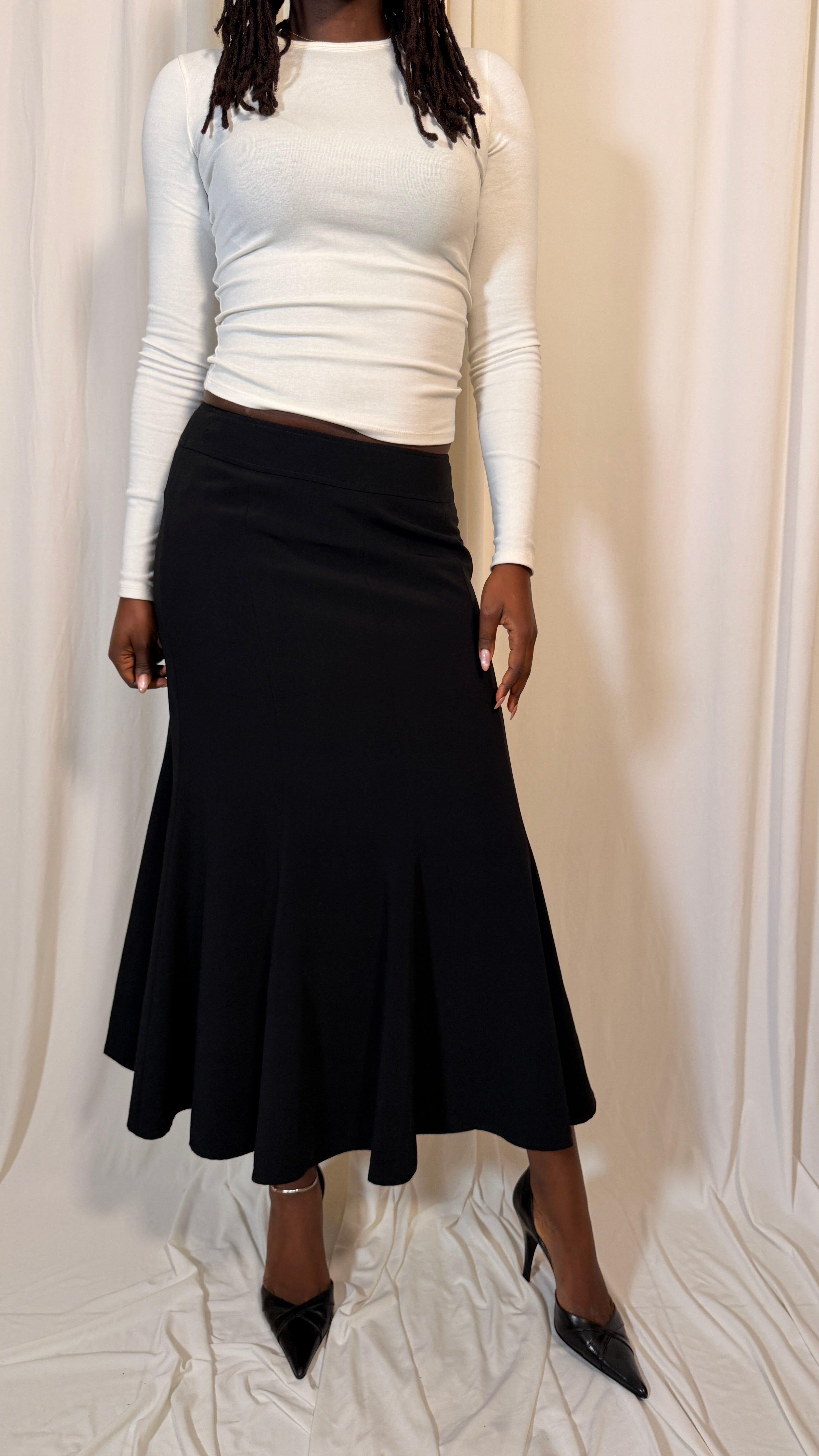 Jupe longue noire vintage [M]