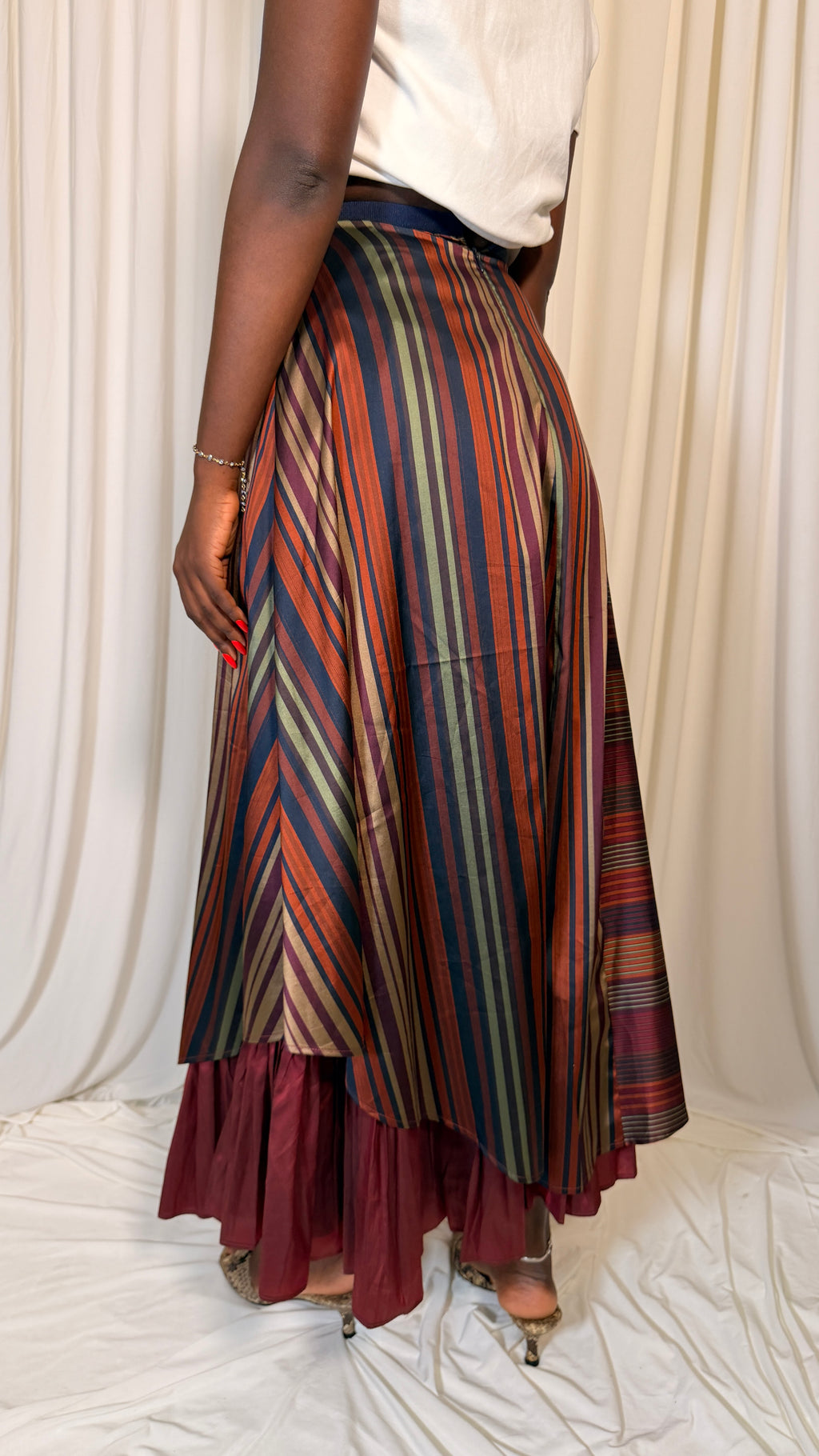 Vintage Silk Layered Skirt