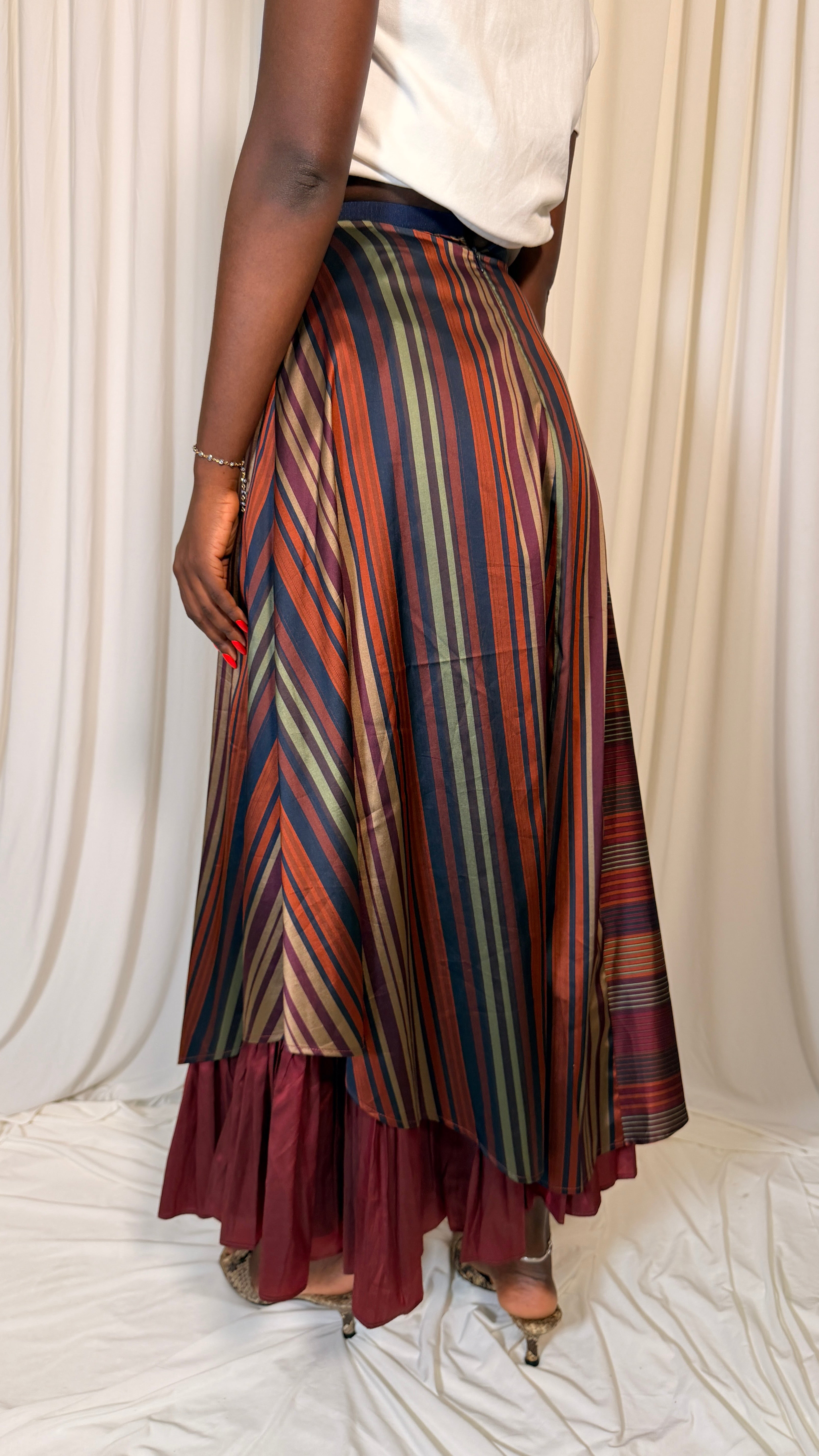 Vintage Silk Layered Skirt