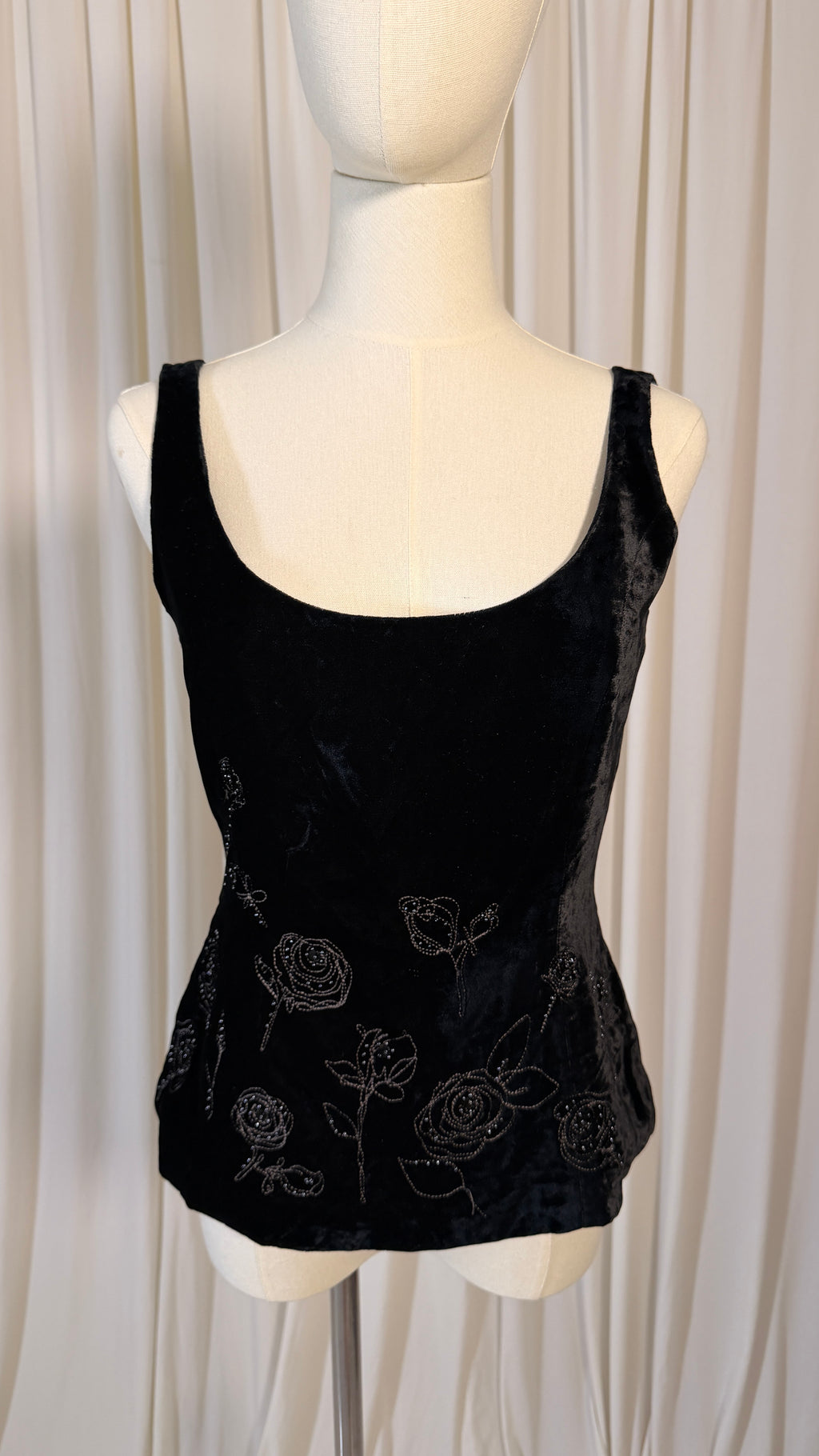 90s LAURA ASHLEY vintage velvet corset top