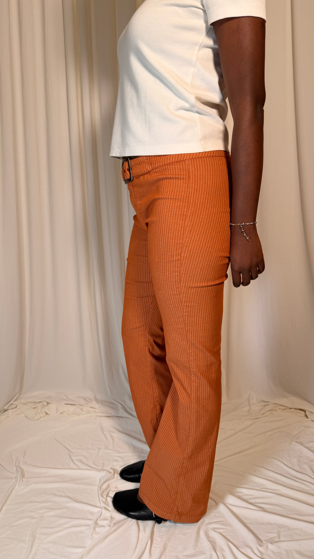 Flared Buckle Trousers