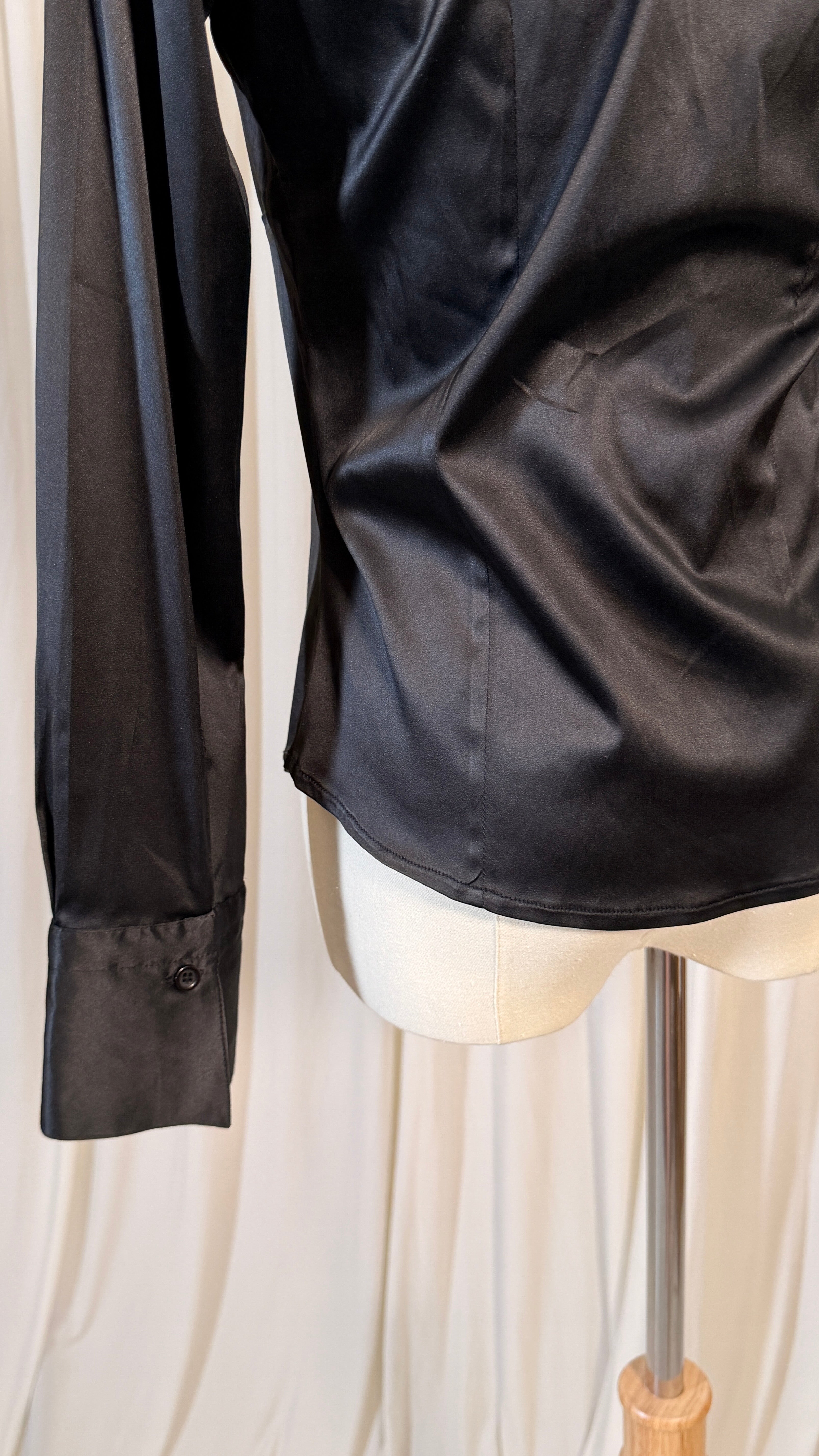 Black Silky Shirt [S]