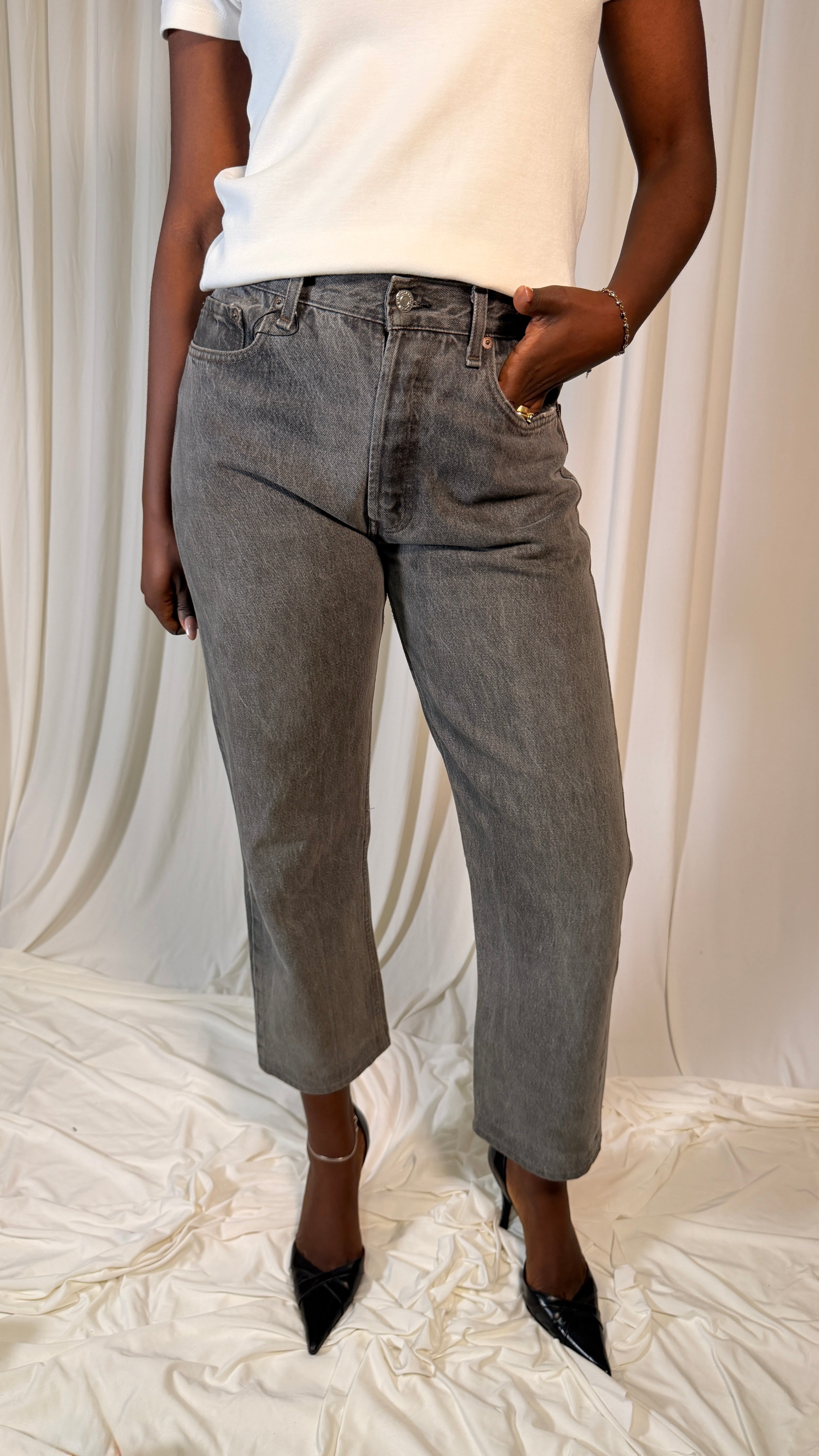 Jean vintage Levi’s 501 gris [38]