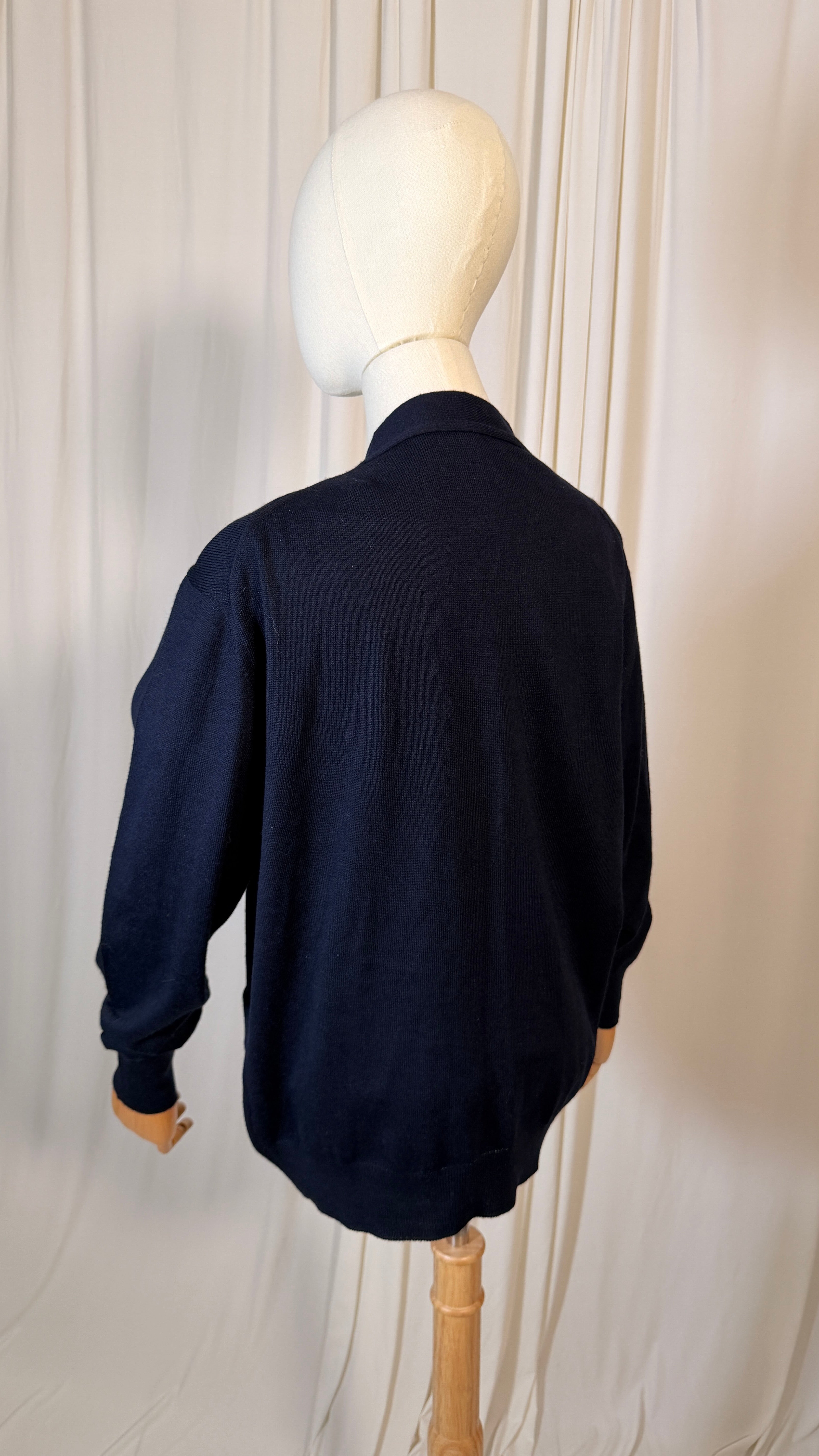 Cardigan vintage bleu marine [M/L]