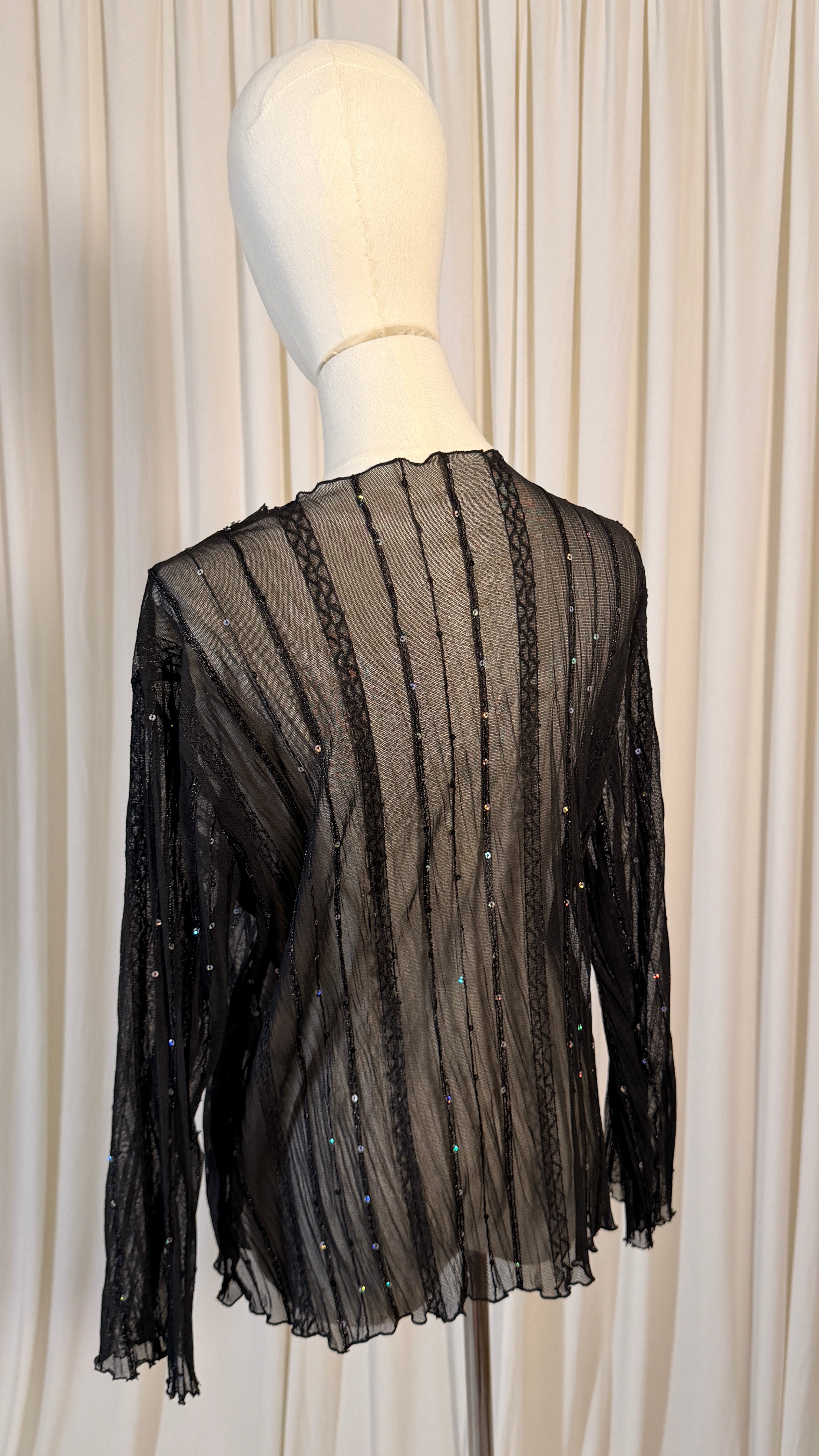 Vintage Black Wrap Around Top