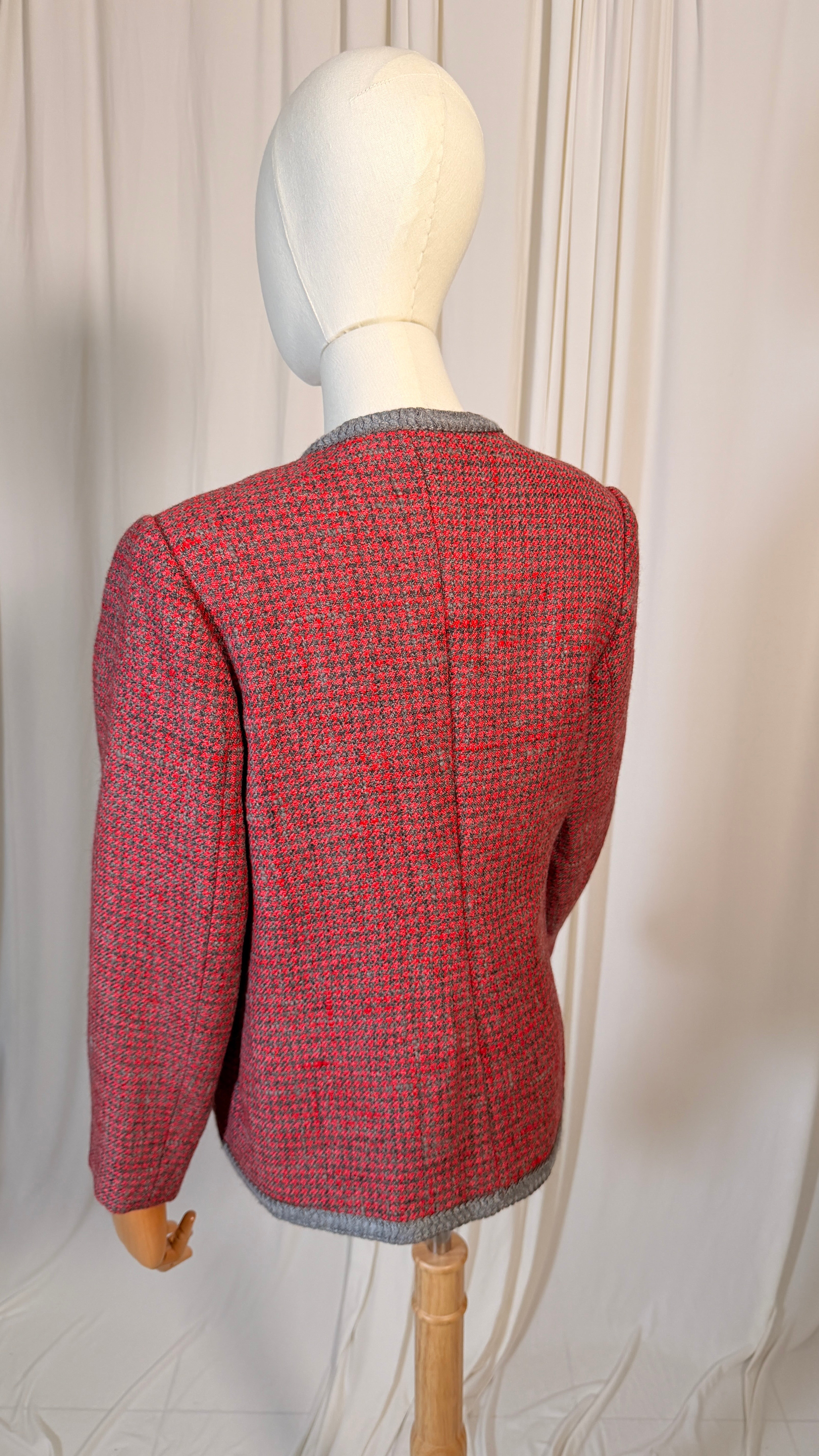 Red Vintage Tweed Blazer [L]
