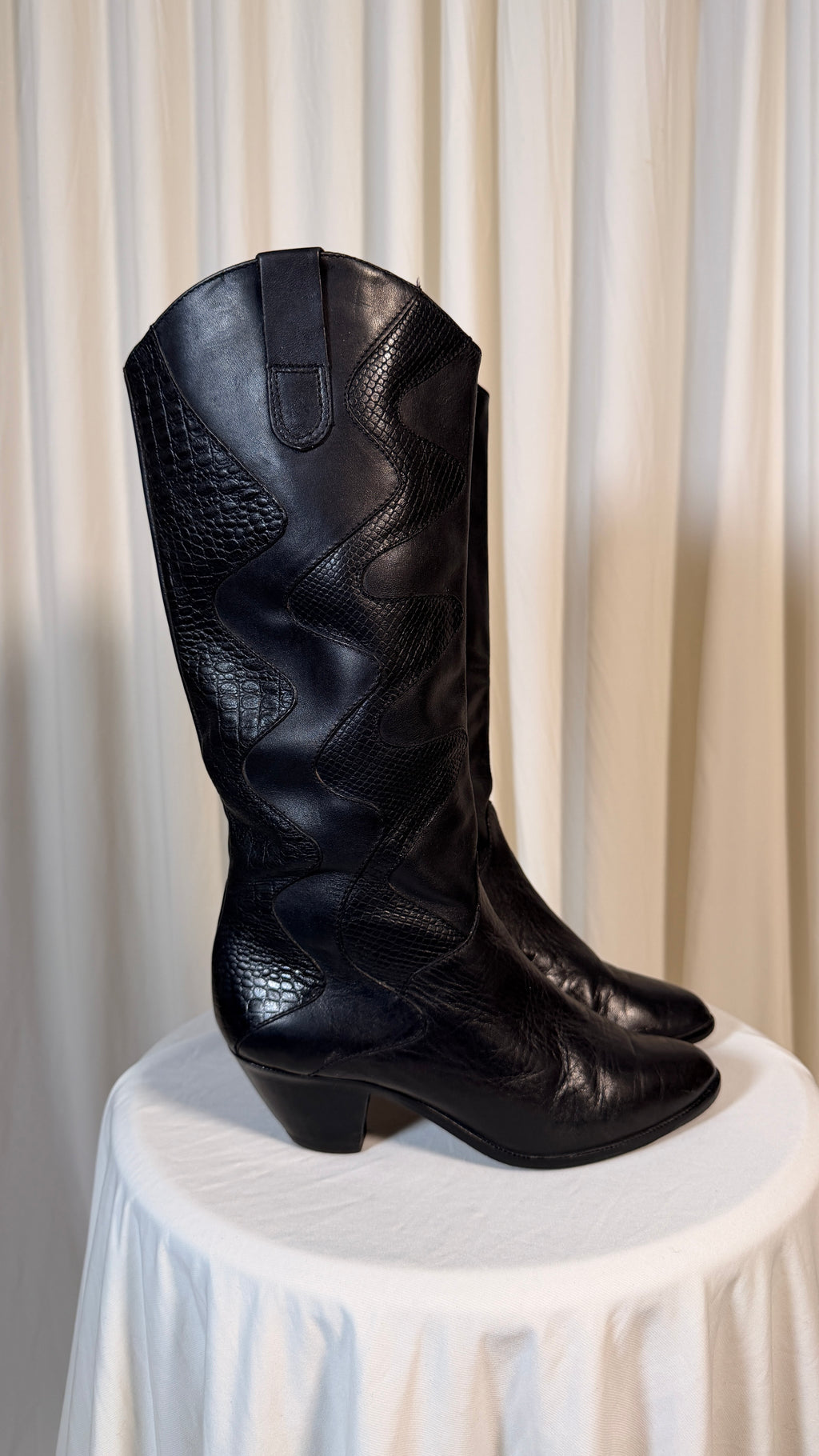 Vintage 80s Leather Boots [37.5]