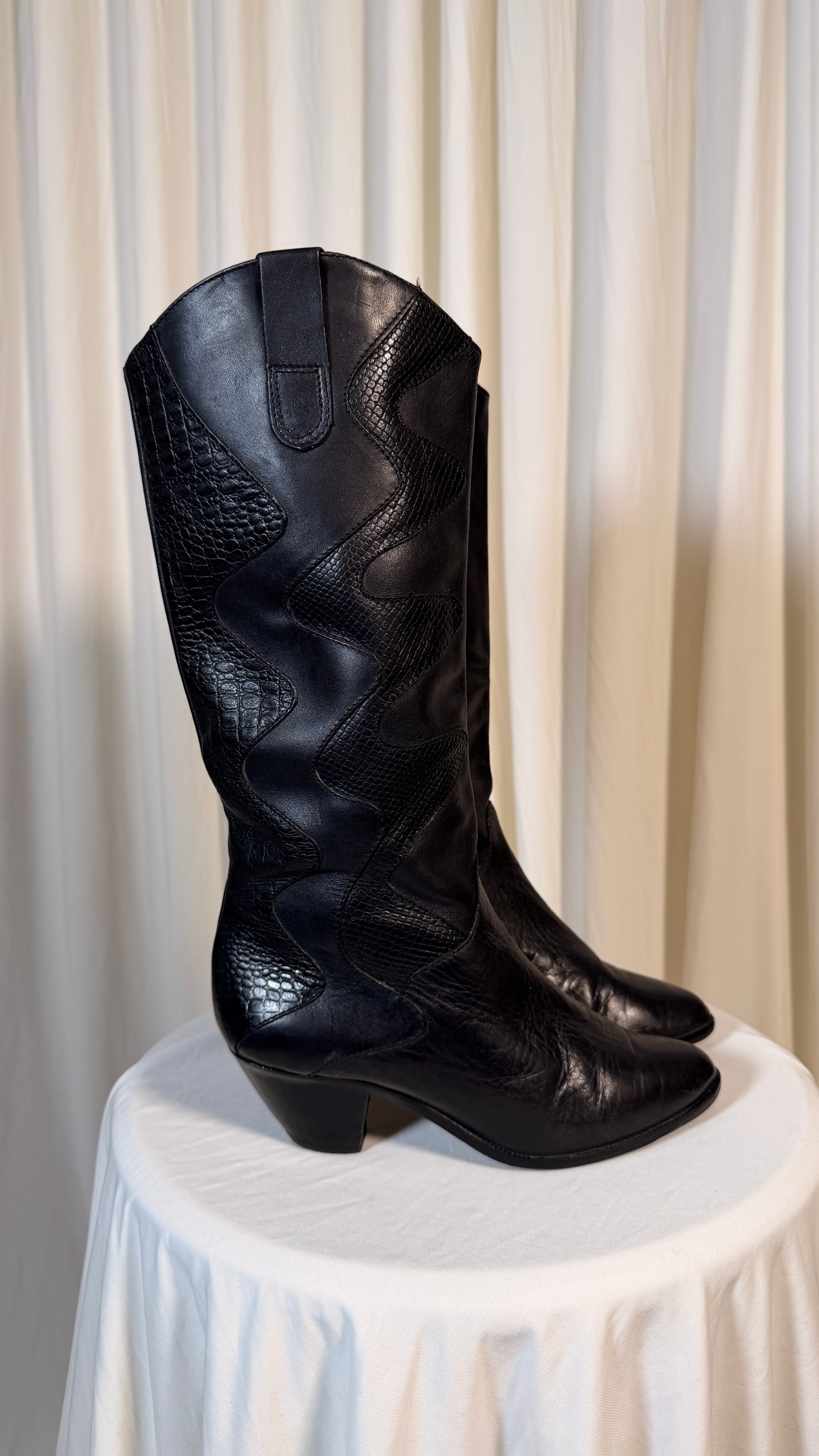 Bottes en cuir vintage années 80 [37.5]