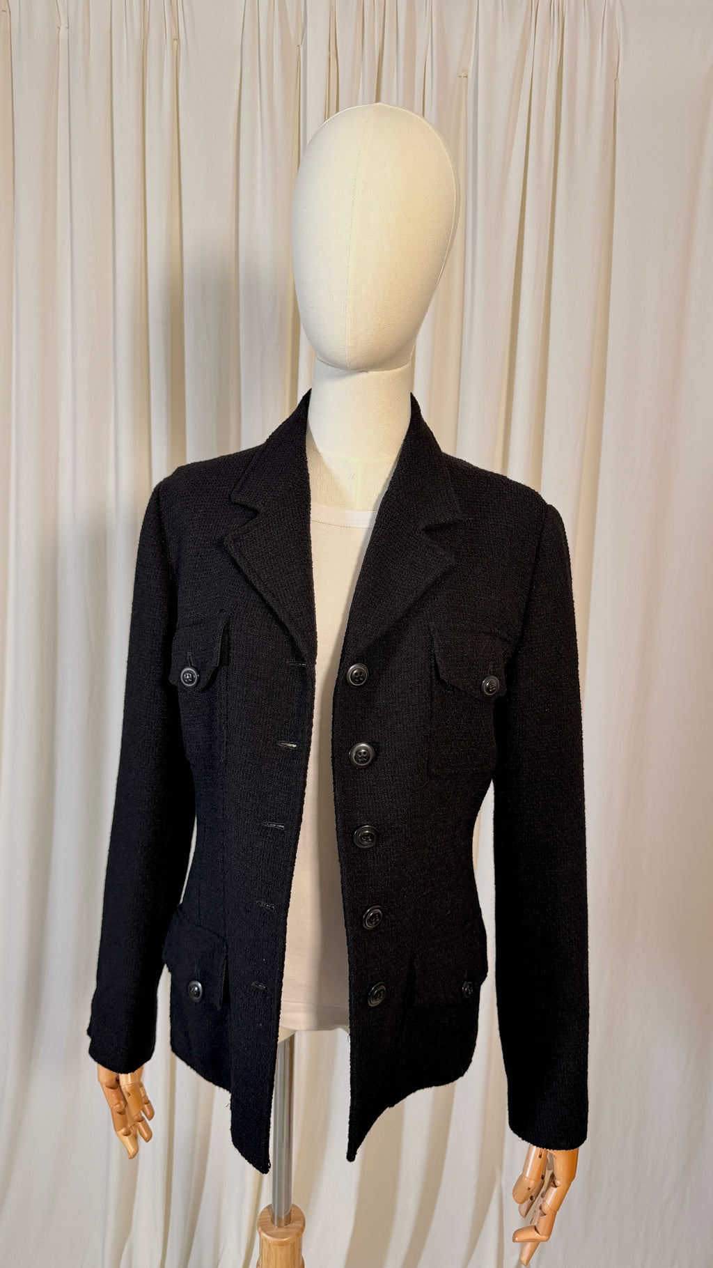 Vintage Tweed Wool Blazer [M]