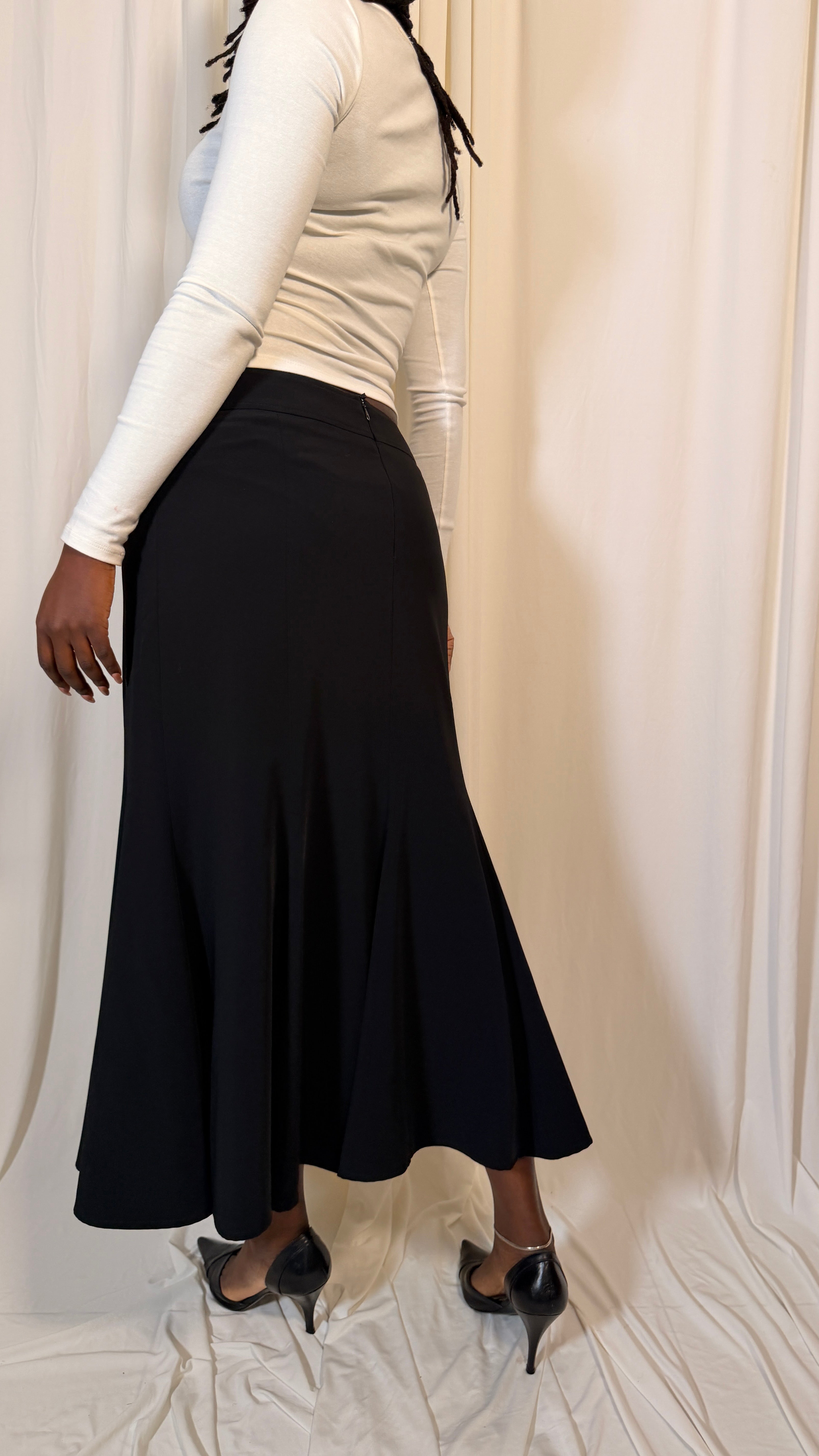 Jupe longue noire vintage [M]