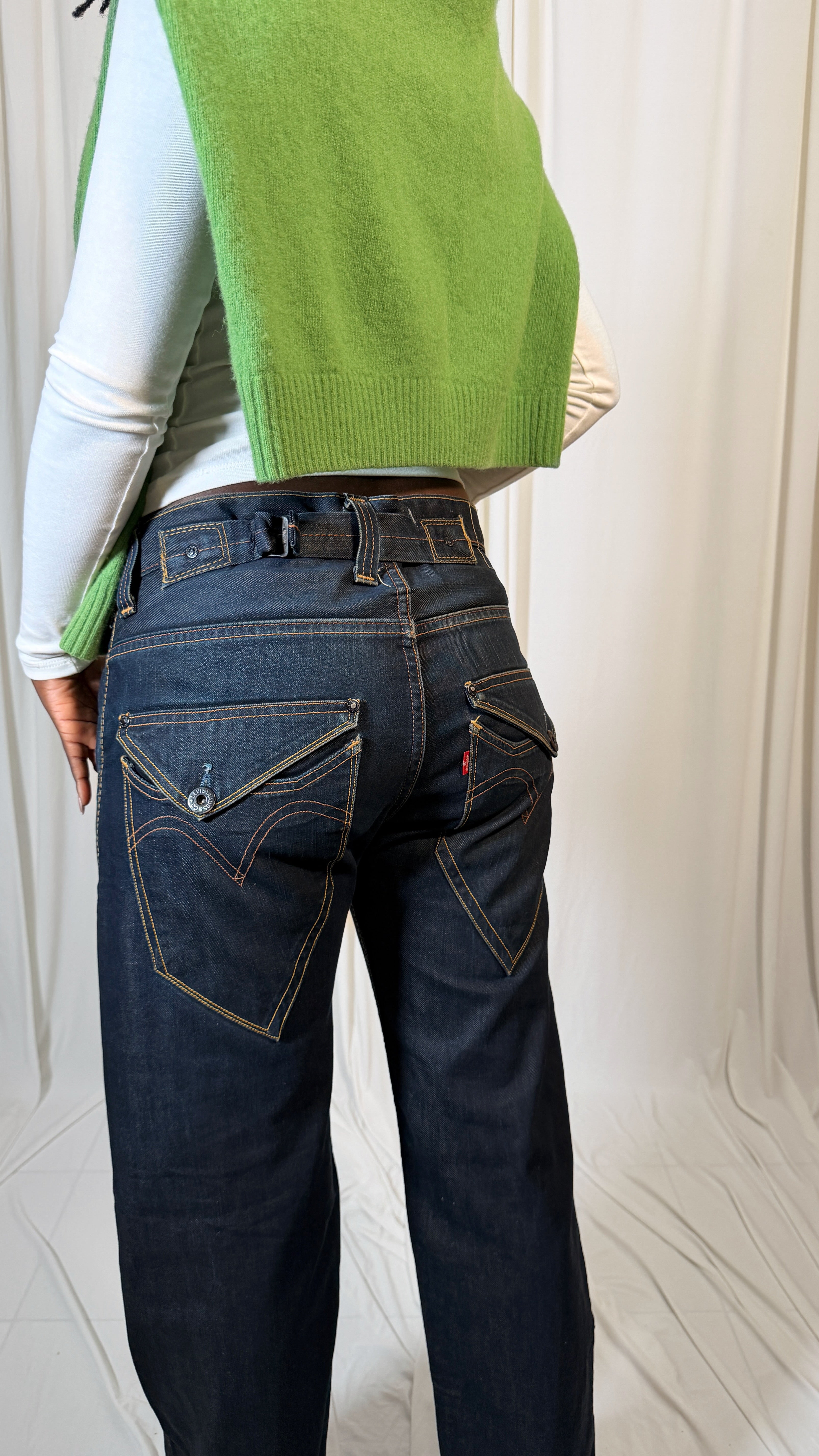 Levi’s 503 Coupe ample bleu foncé Engineered Années 2000 [T30/L30]