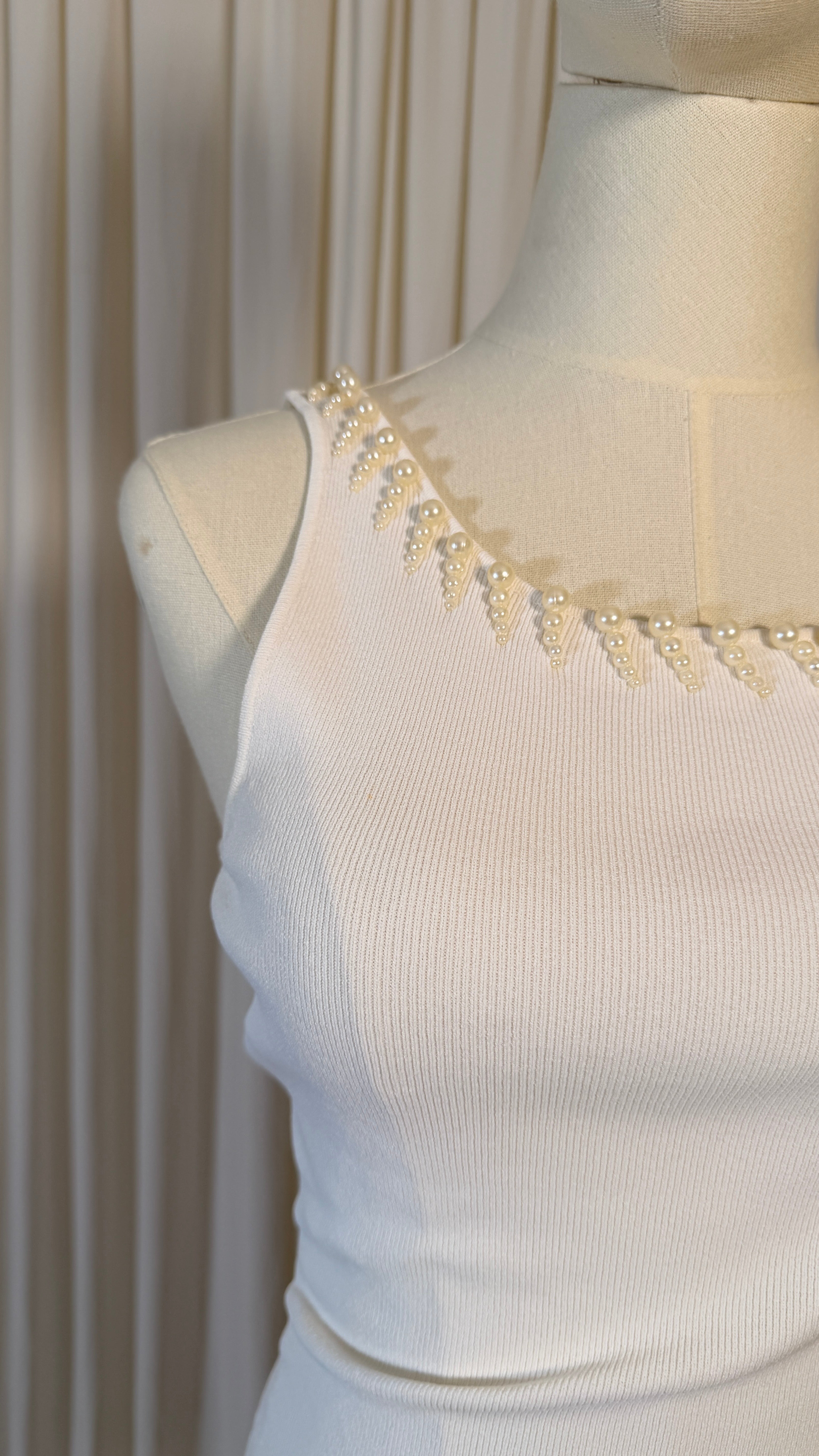 Vintage Pearl White Top [S]