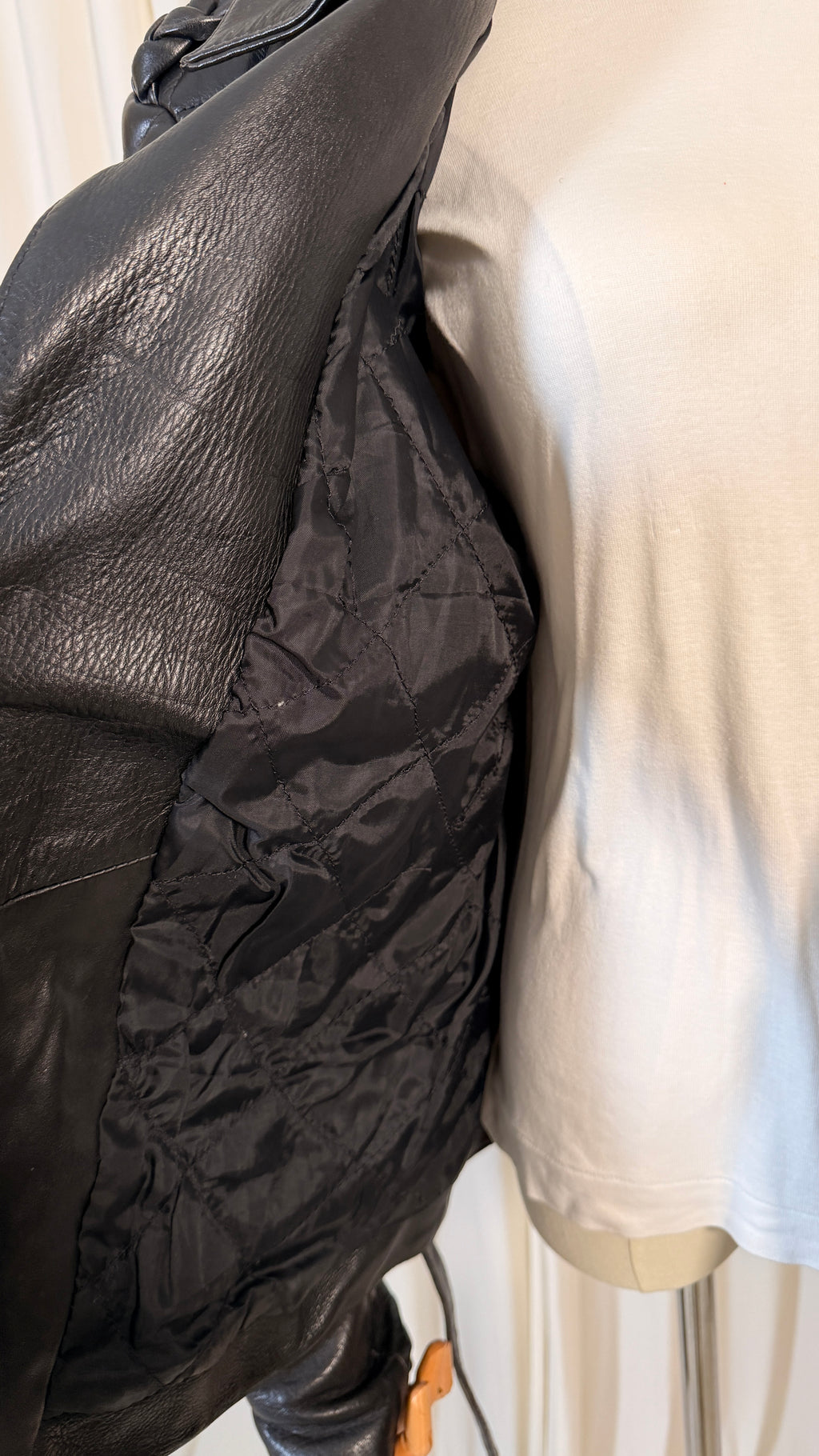 Blouson de motard vintage noir [L]