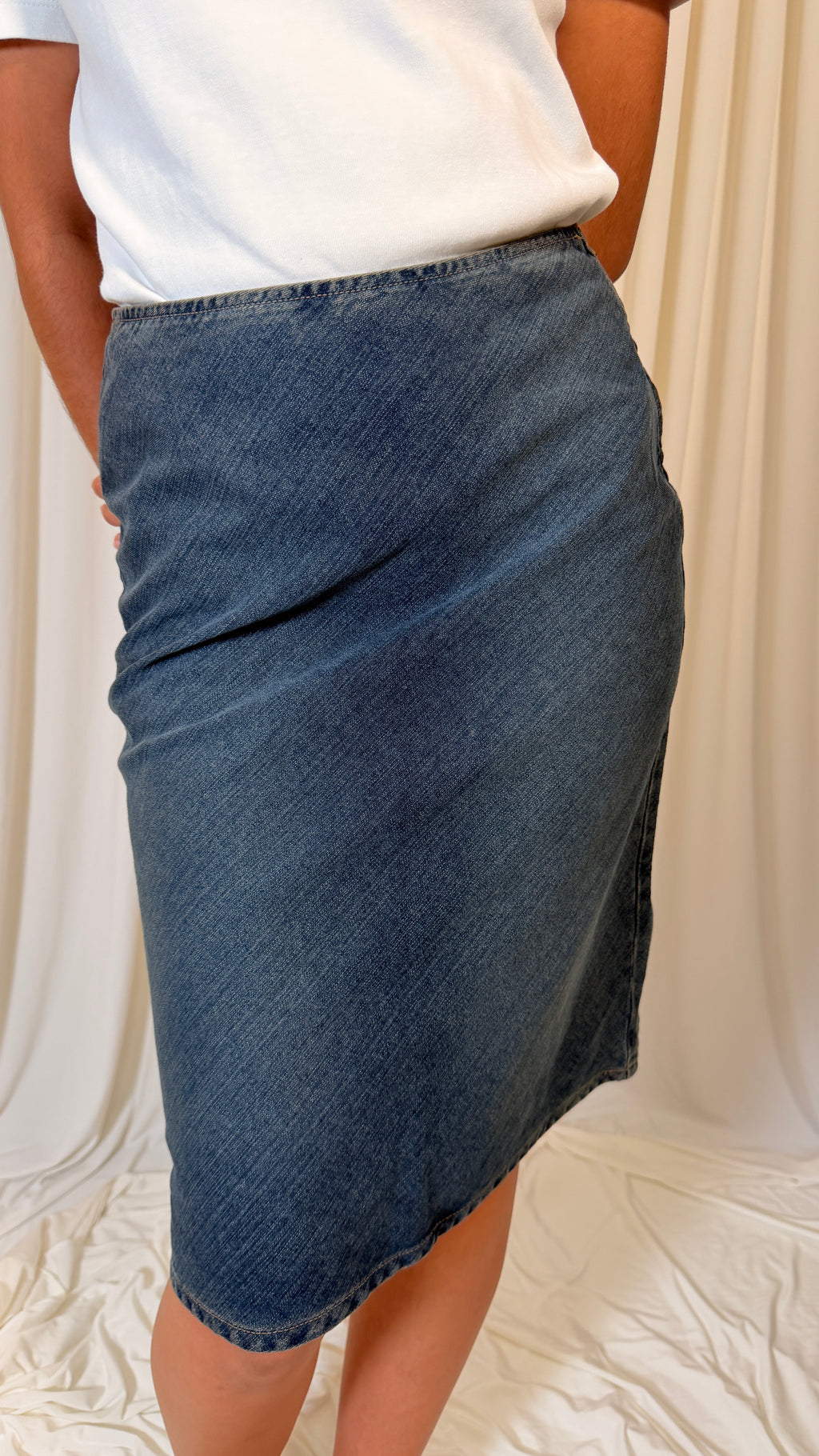 90s Vintage Denim Skirt [34]