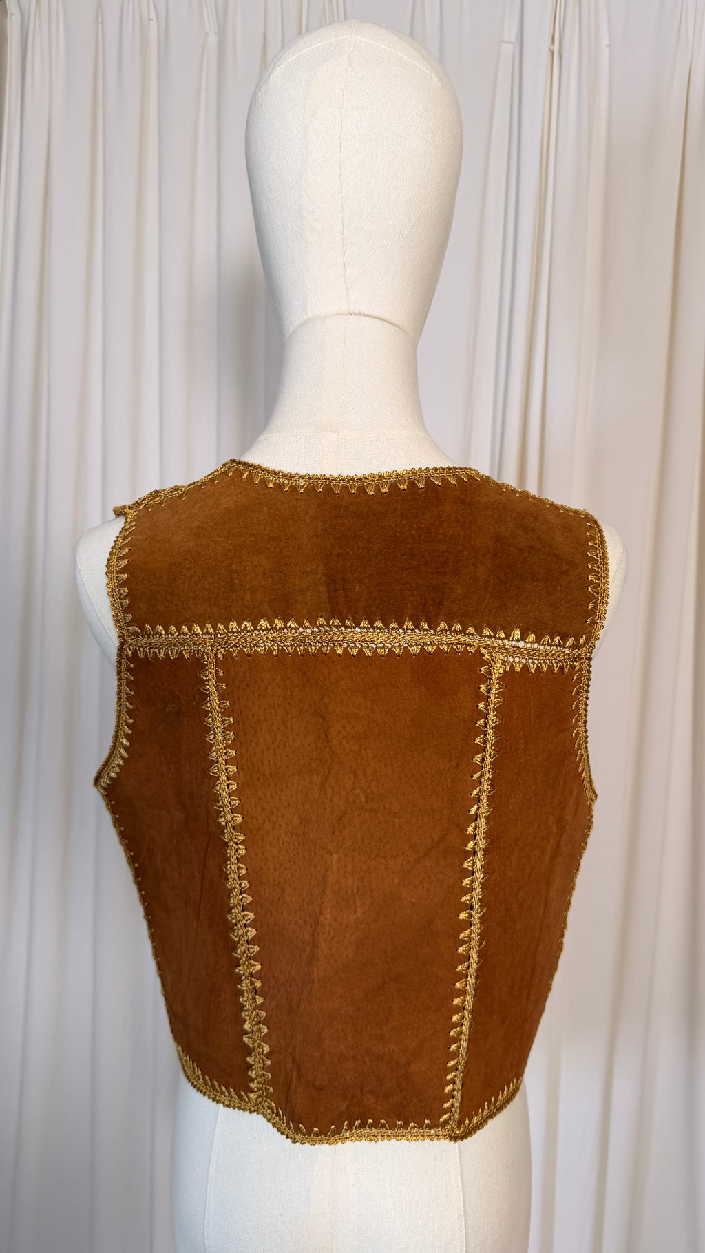 Vintage Suede Leather Vest [ S]
