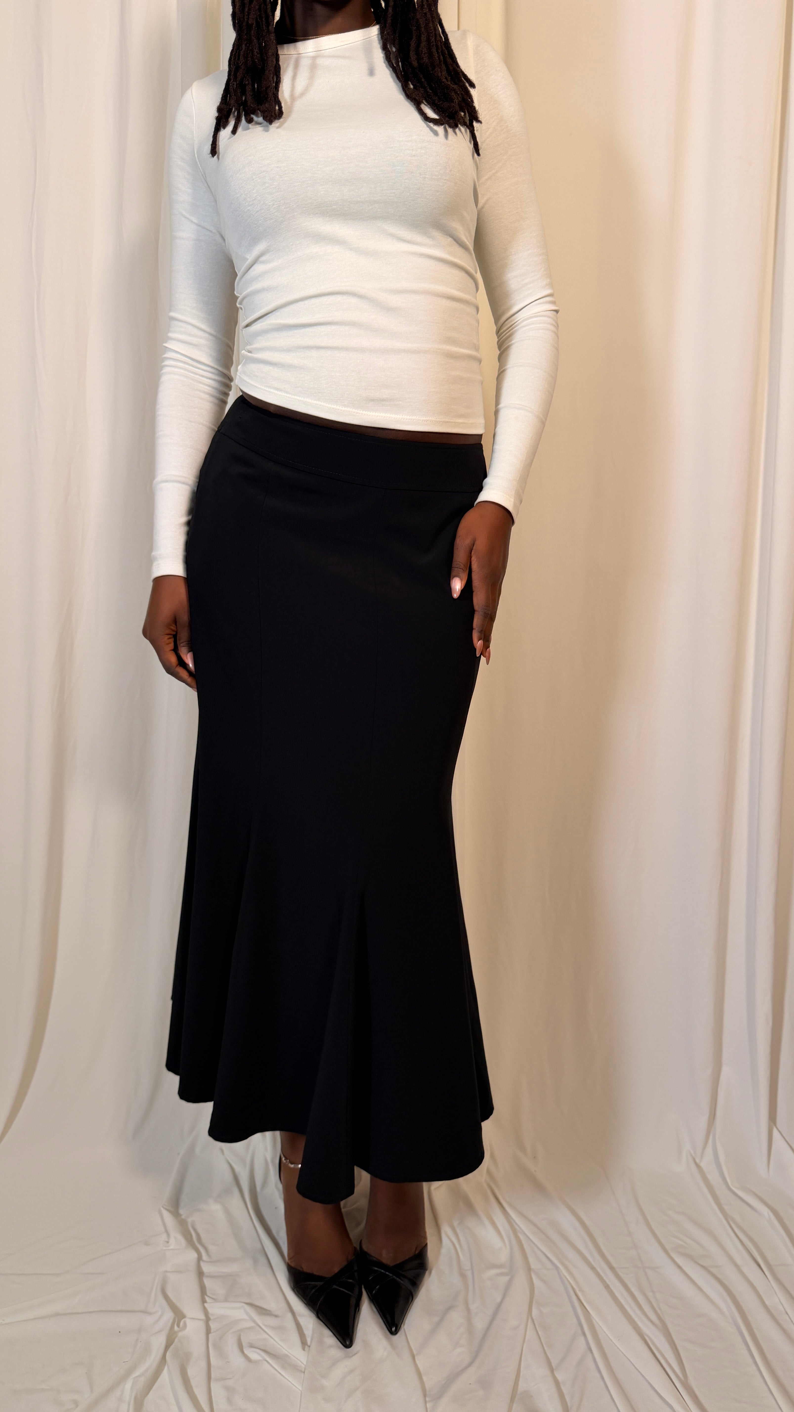 Jupe longue noire vintage [M]