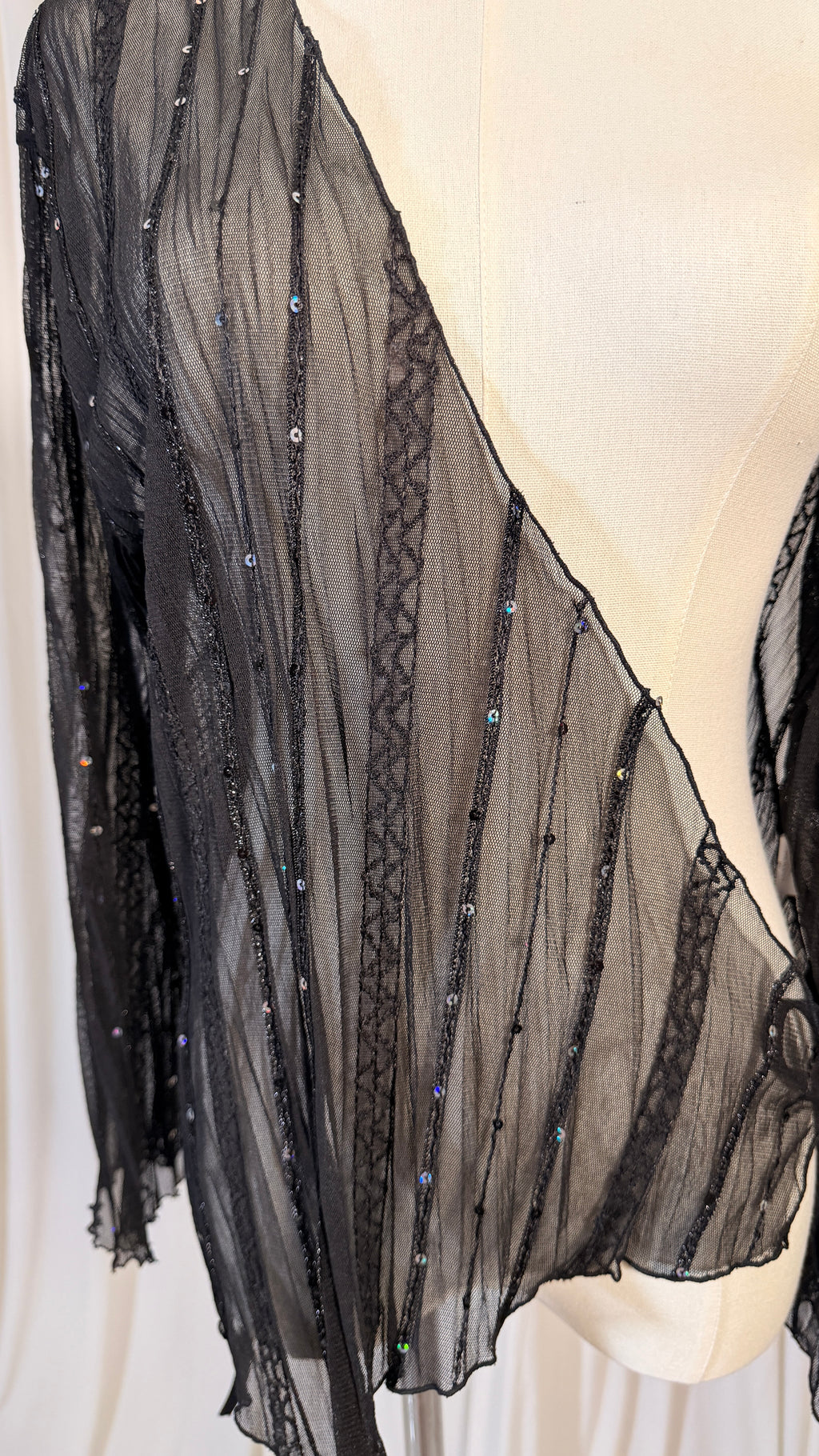 Vintage Black Wrap Around Top