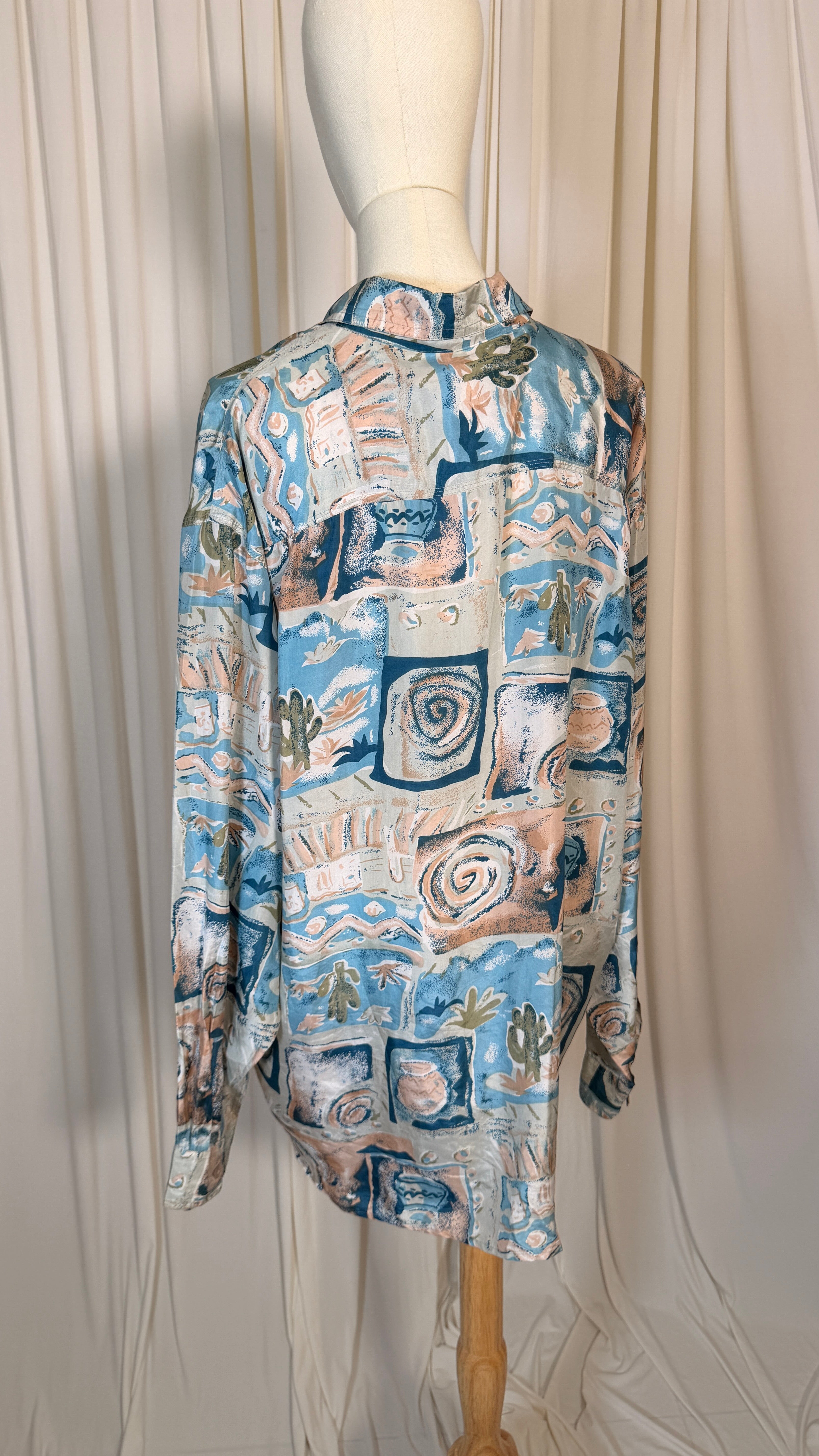 Vintags 80s Silk Blouse