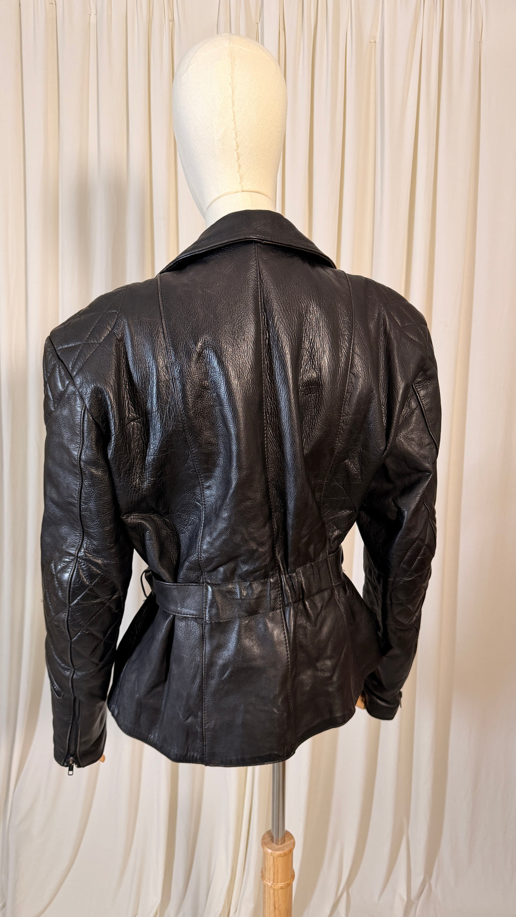 Blouson de motard vintage noir [L]