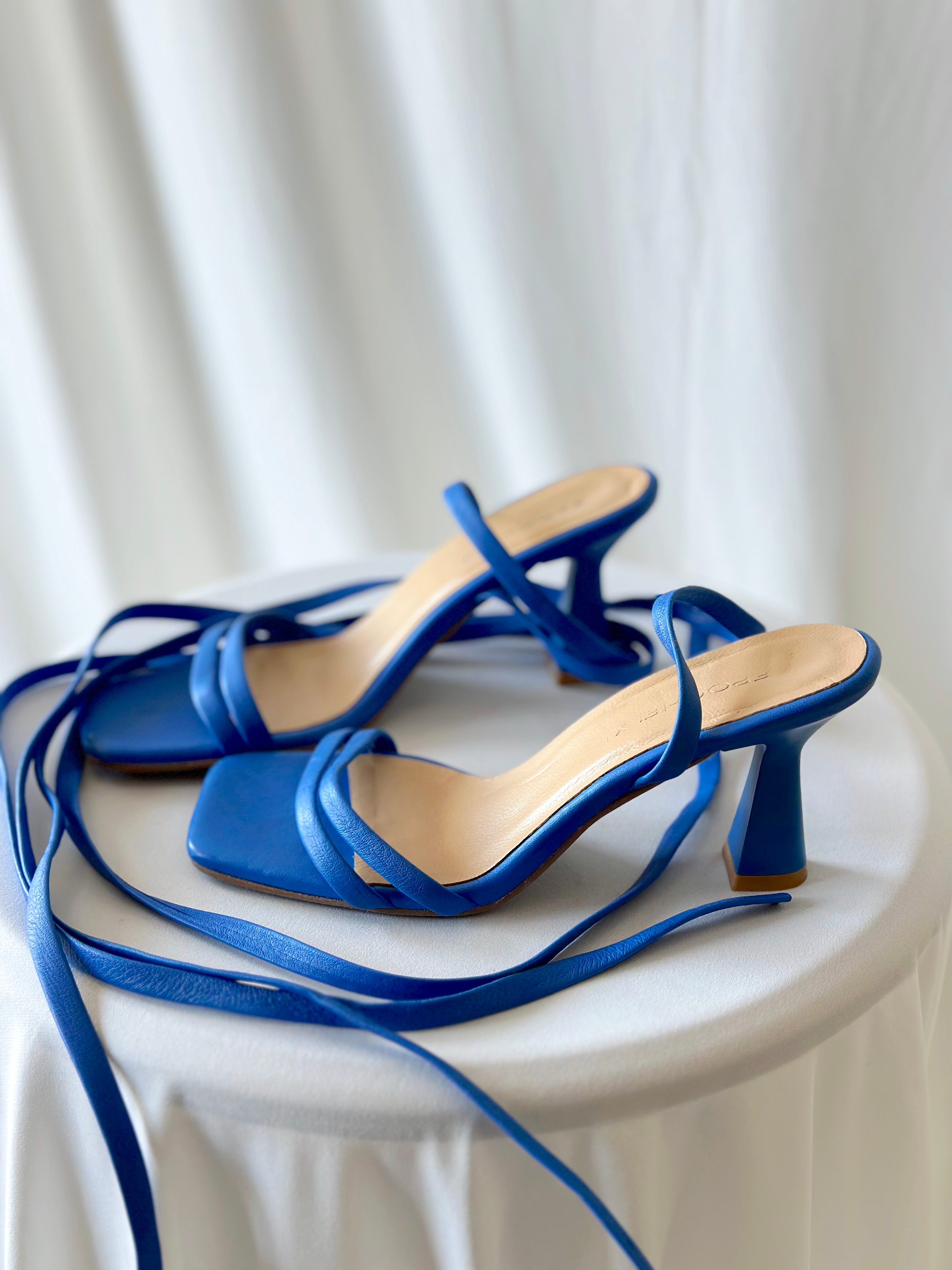 Leather Blue Sandals [36]