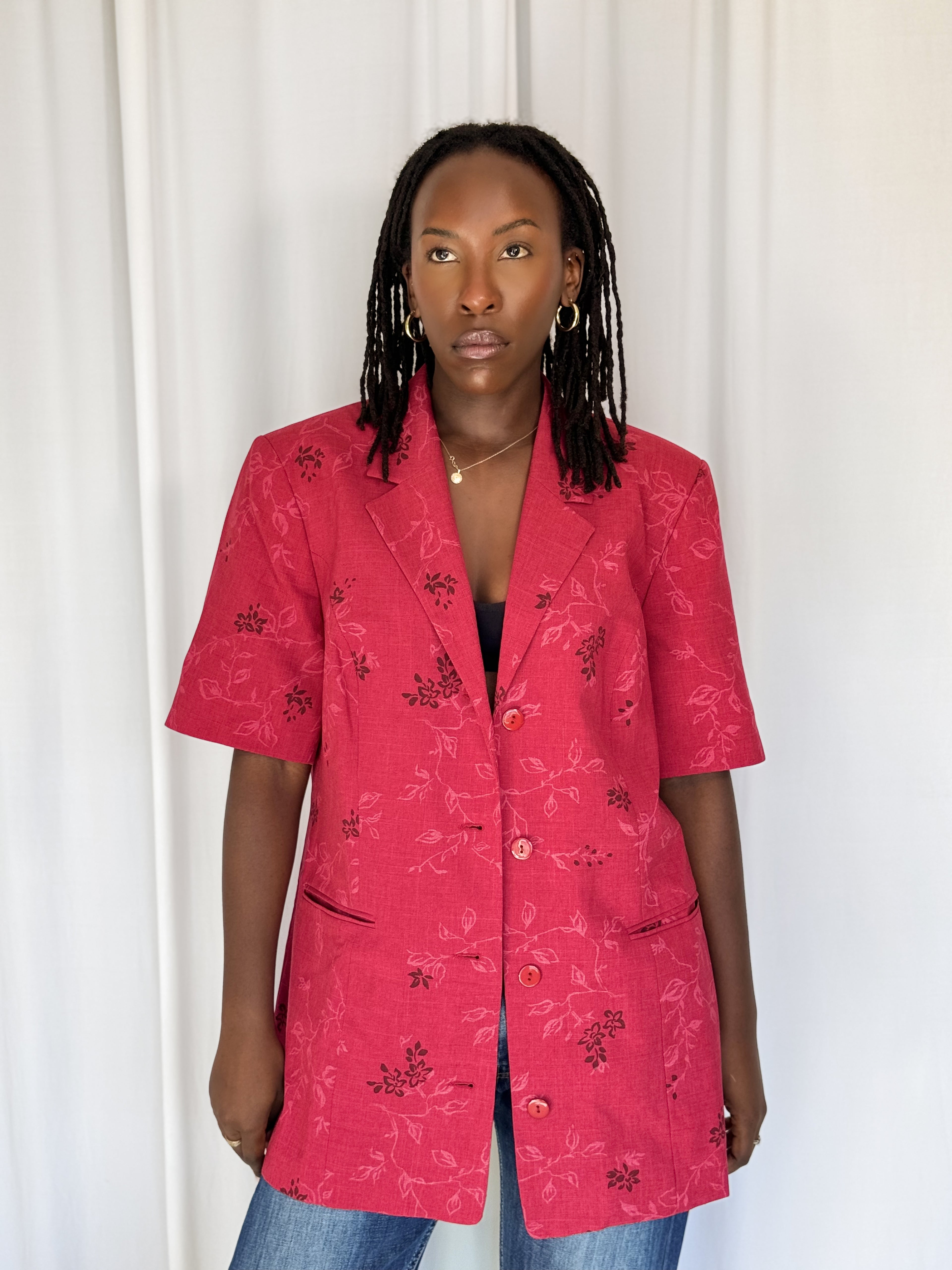 Vintage Short Sleeve Blazer [ L]
