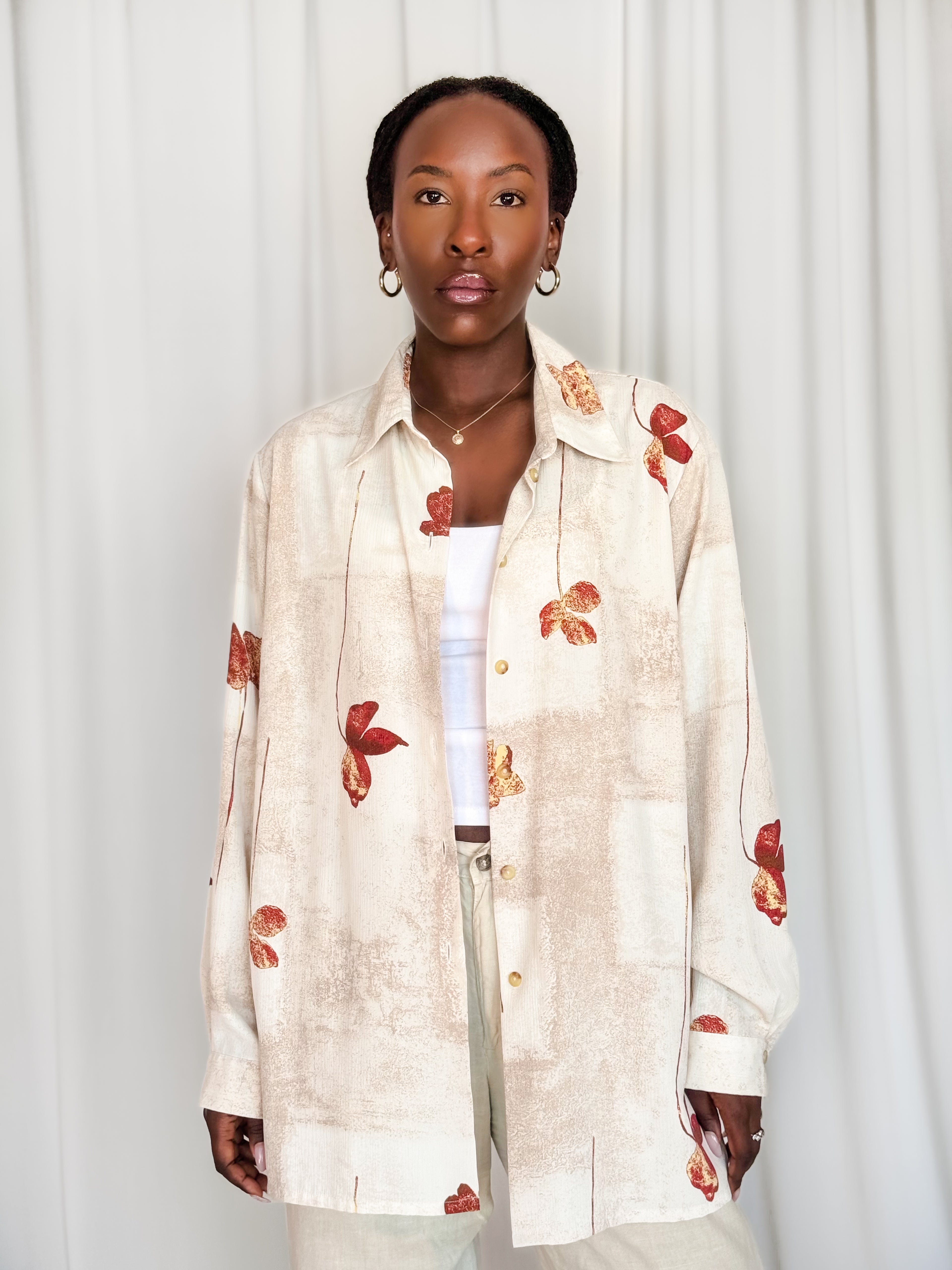 Vintage Blouse Leaf [M/L]