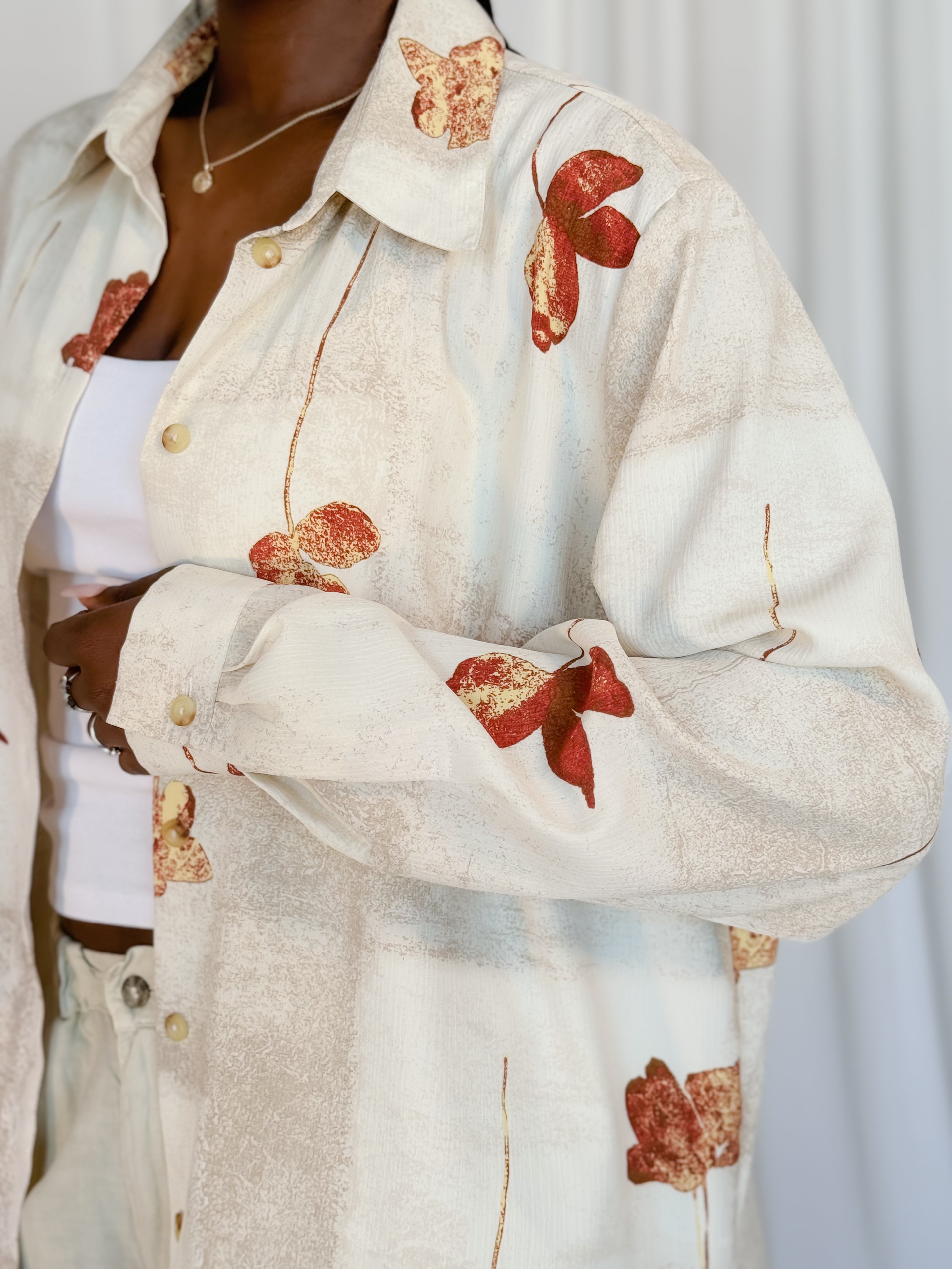 Vintage Blouse Leaf [M/L]