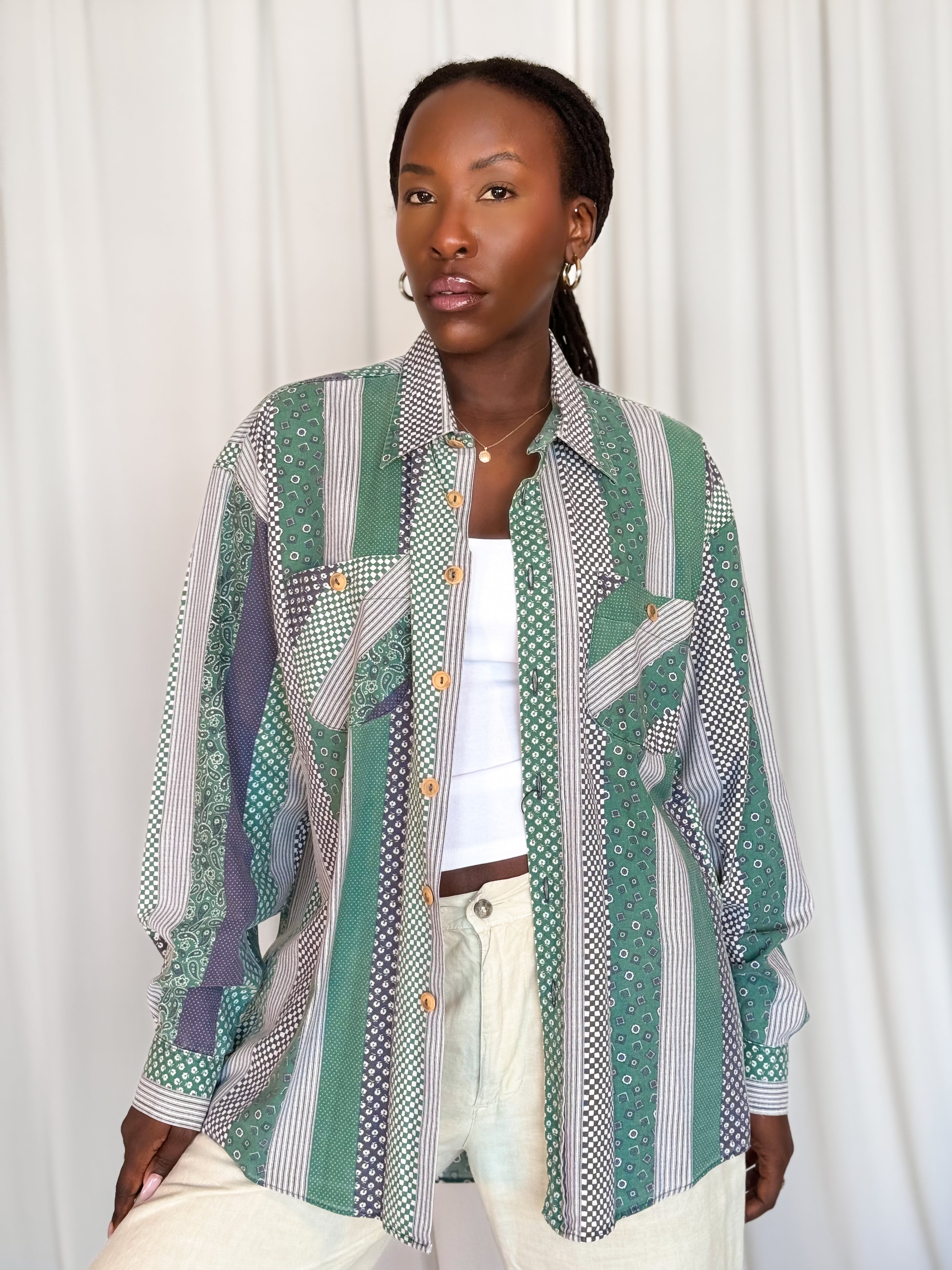 80s Cotton vintage Shirt [M/L]