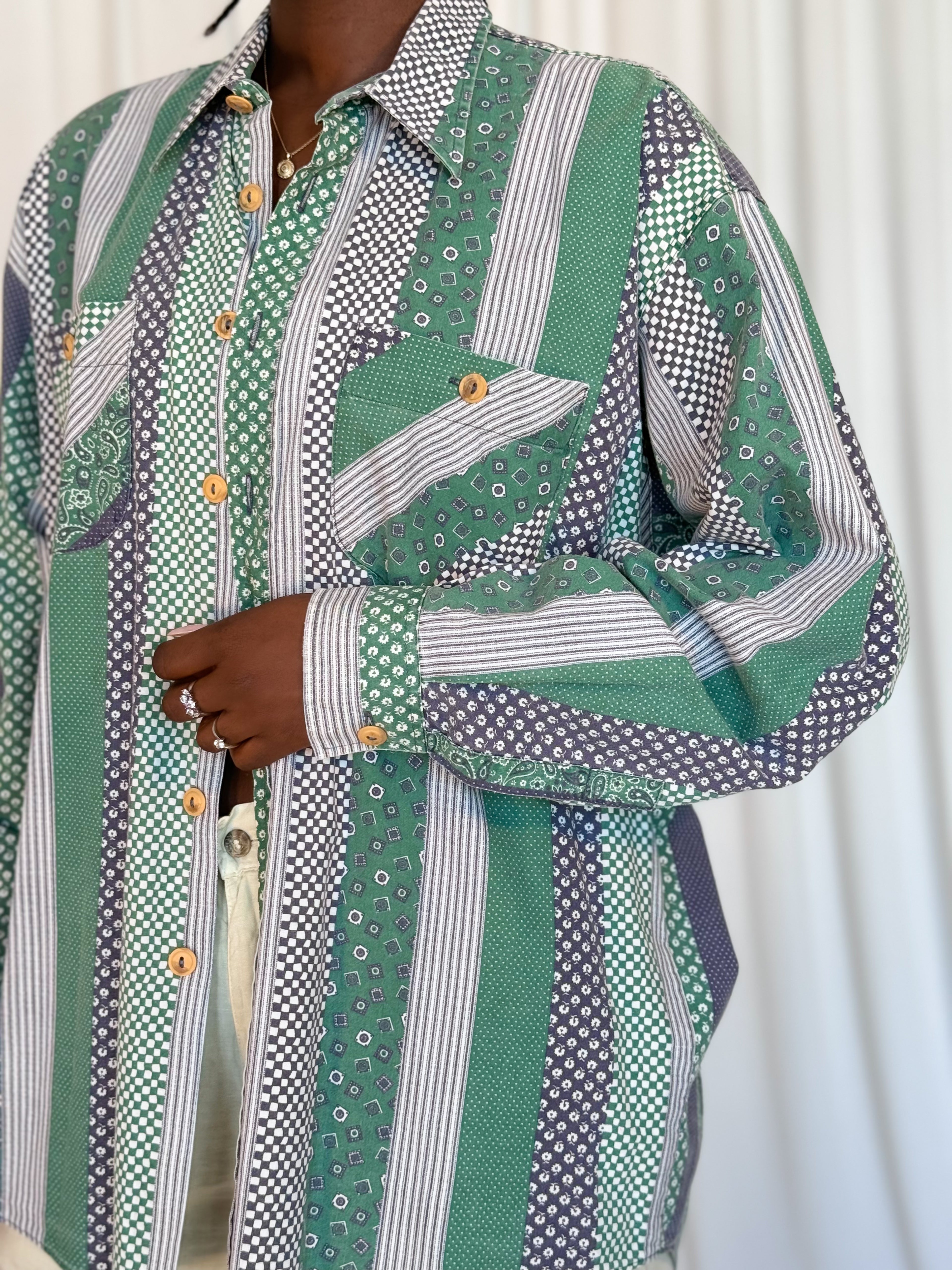 80s Cotton vintage Shirt [M/L]