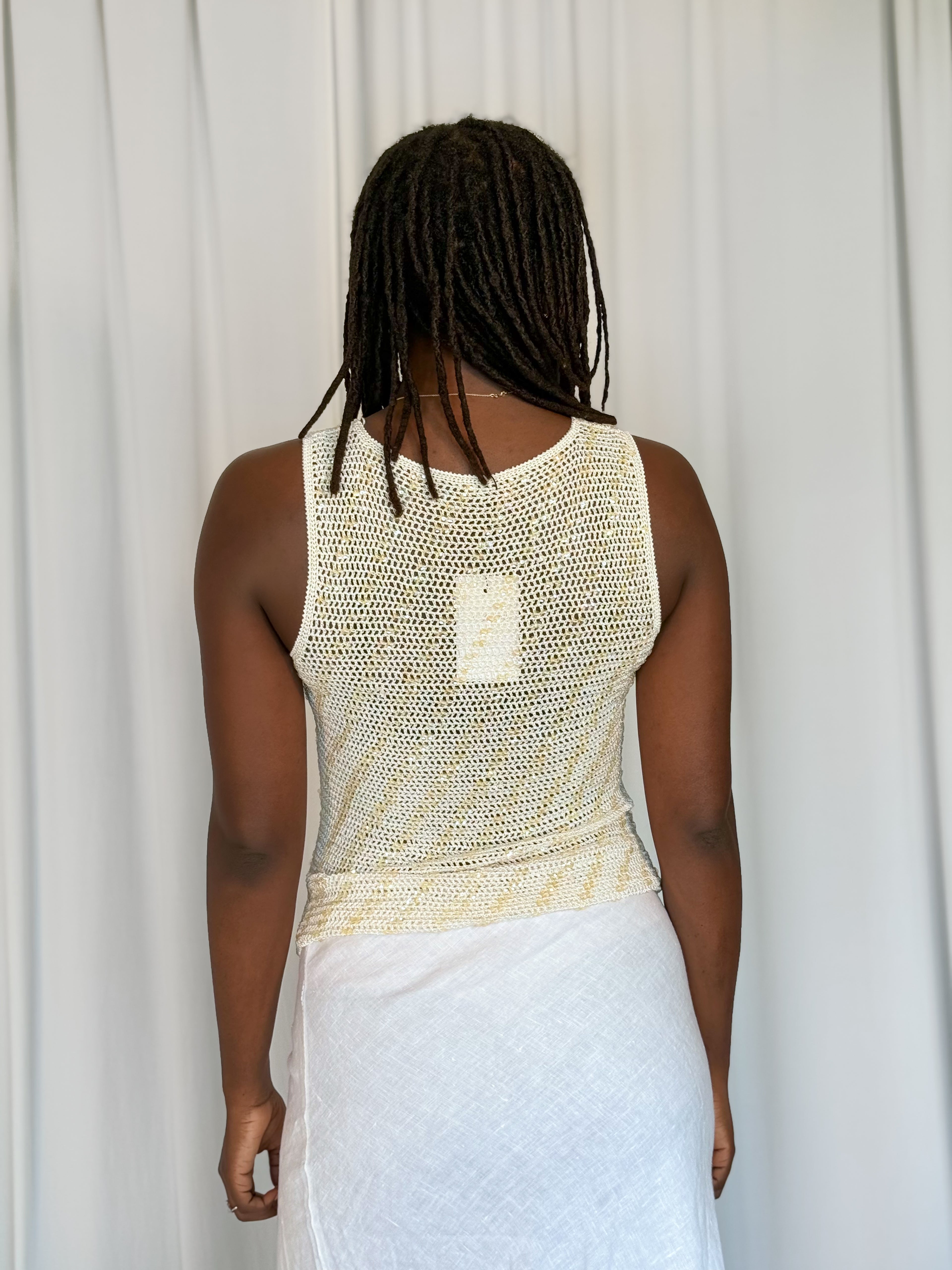 Cream Beaded Top [S]
