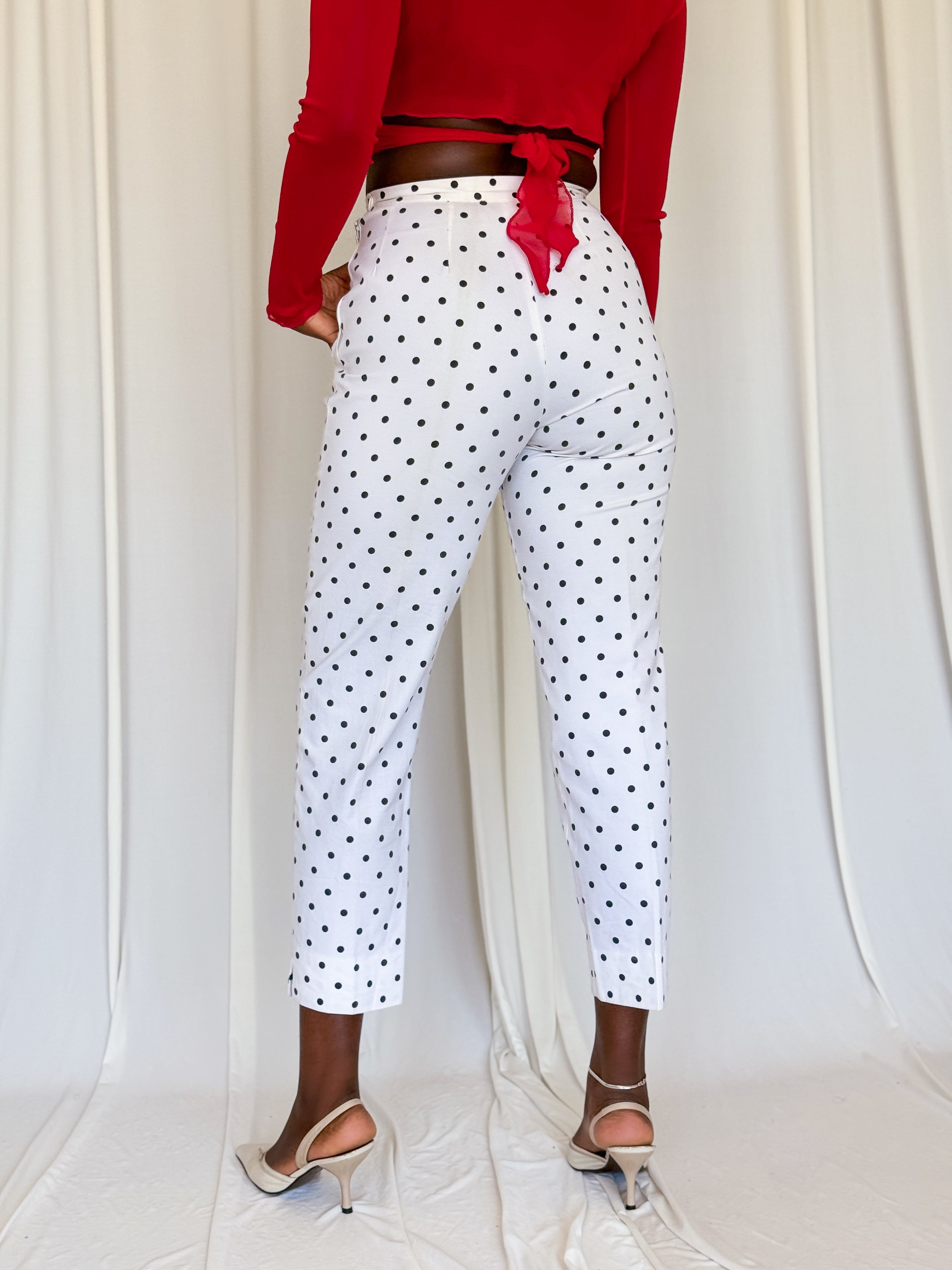 Polka Dot Highwaist Pants [36]