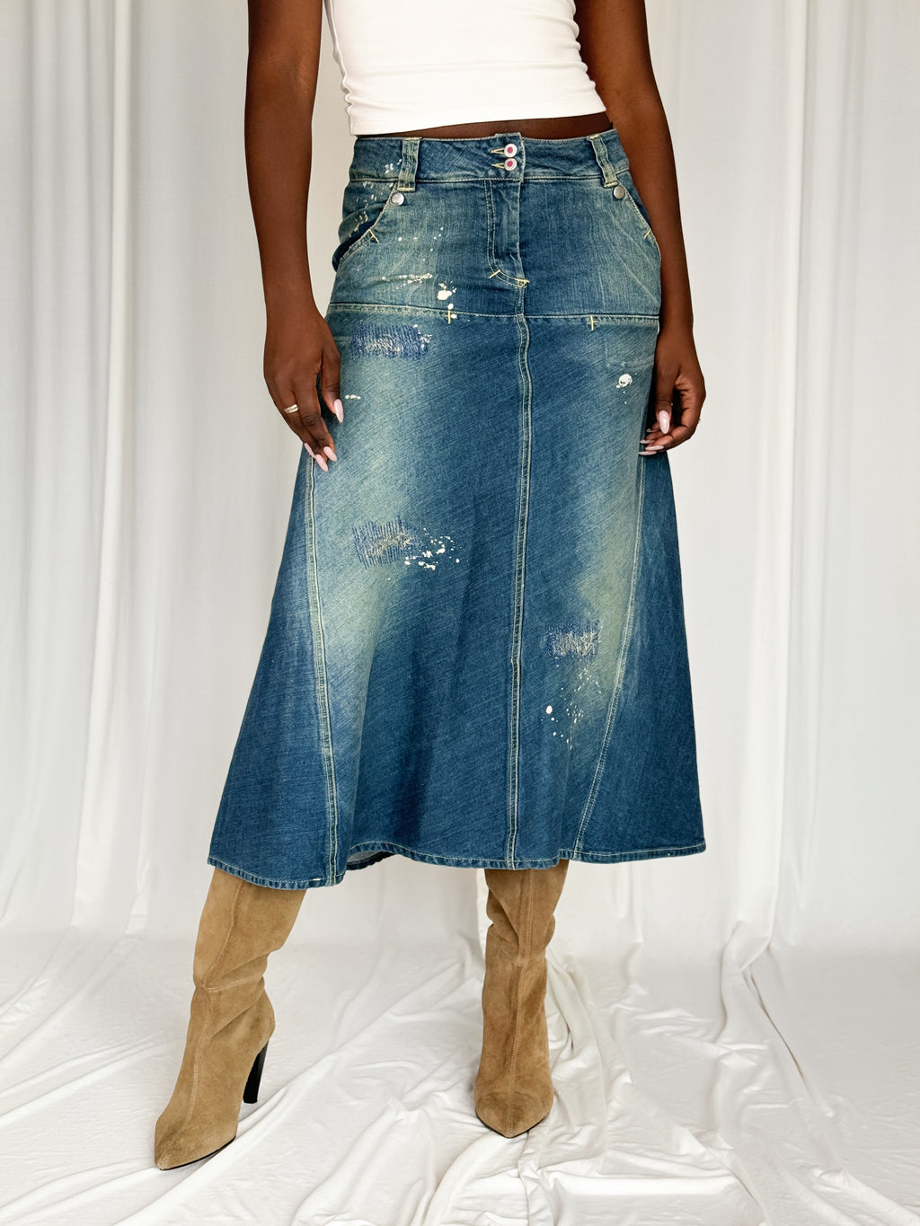 Pinko Vintage Denim Skirt [M]