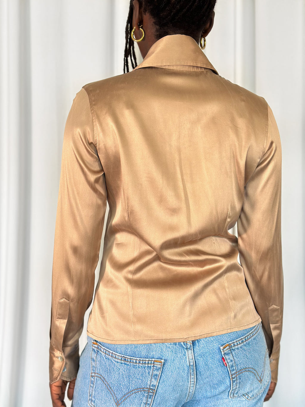 Silk Gold Blouse [M]