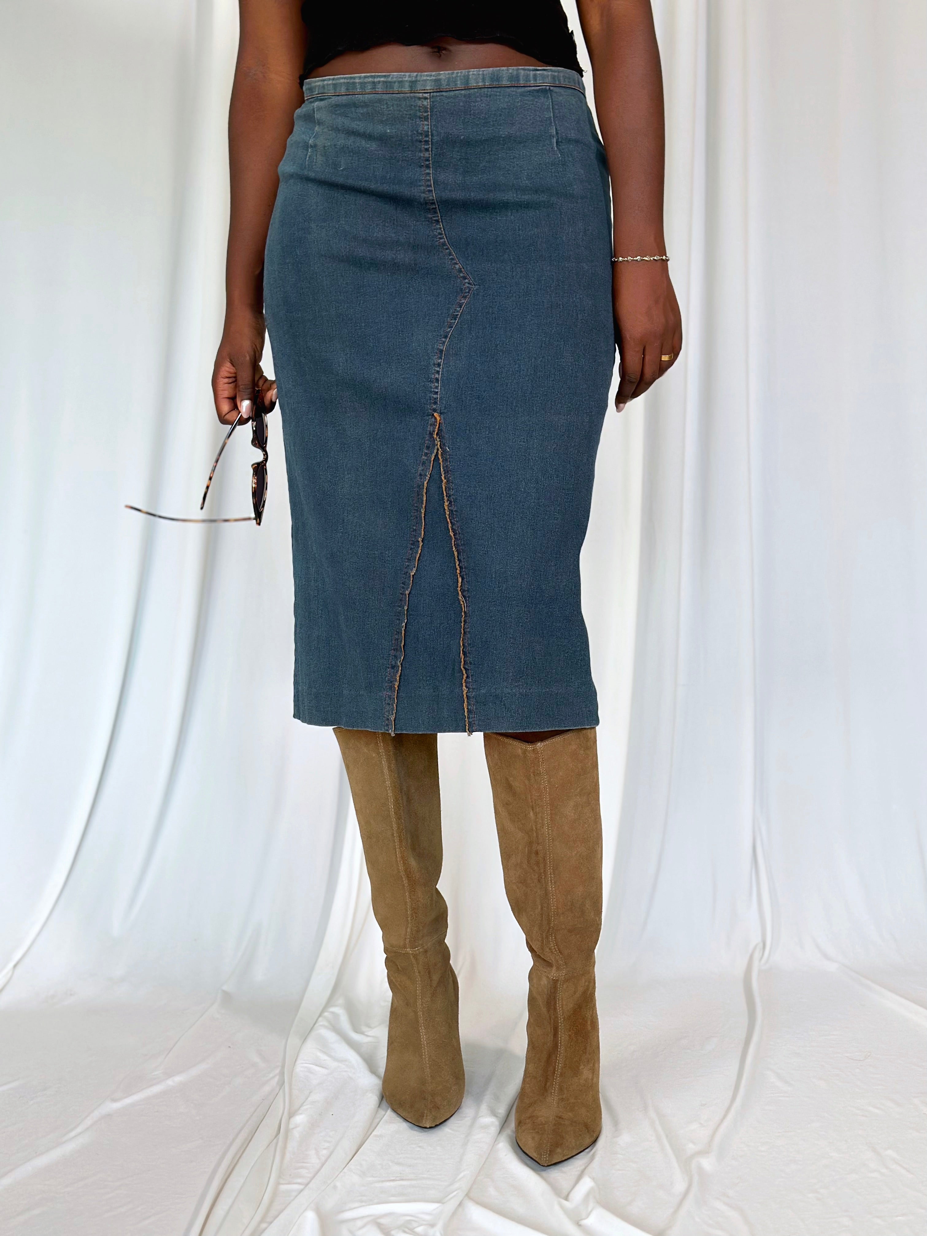 Midi Denim Skirt [M]