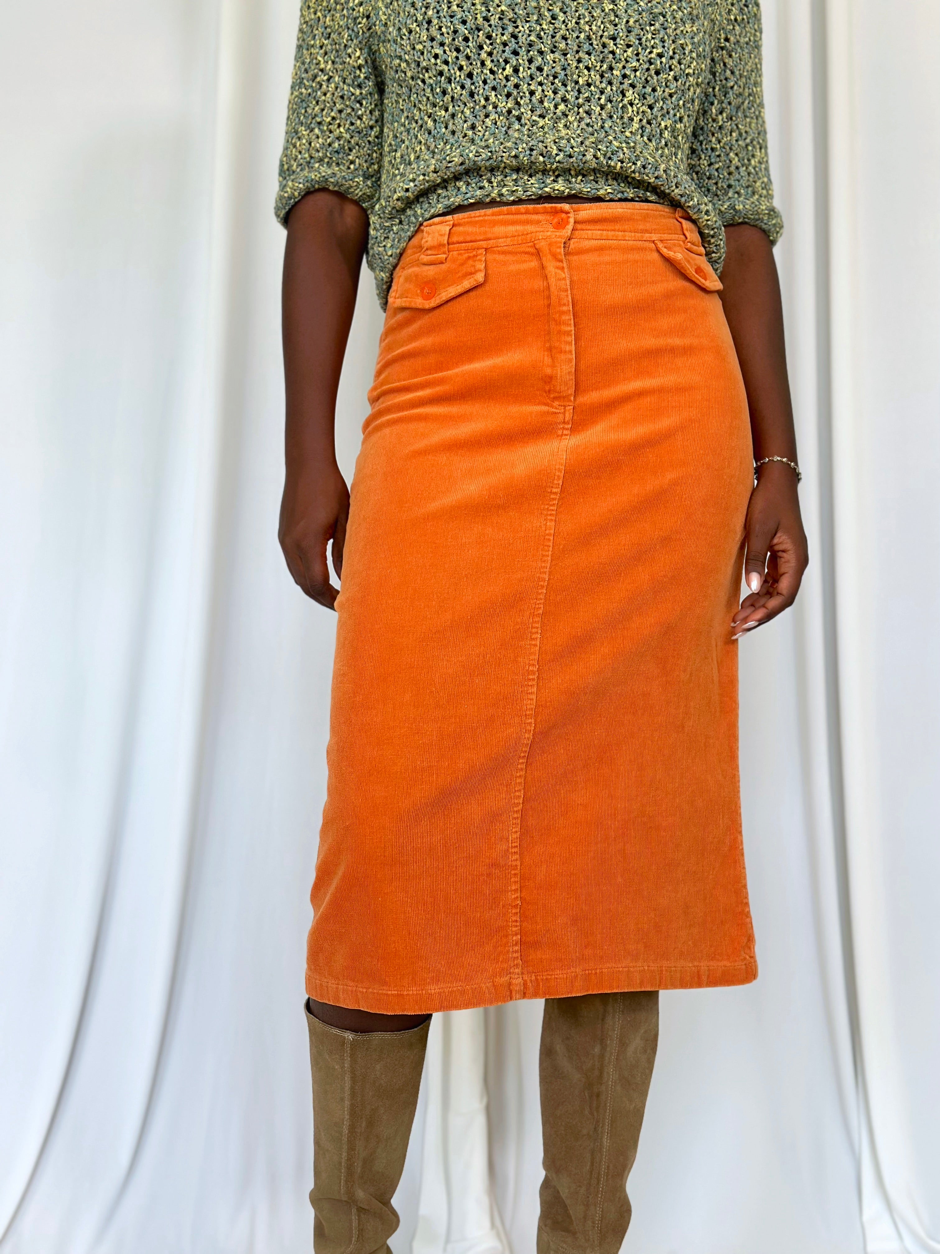 Midi Orange Skirt [M]