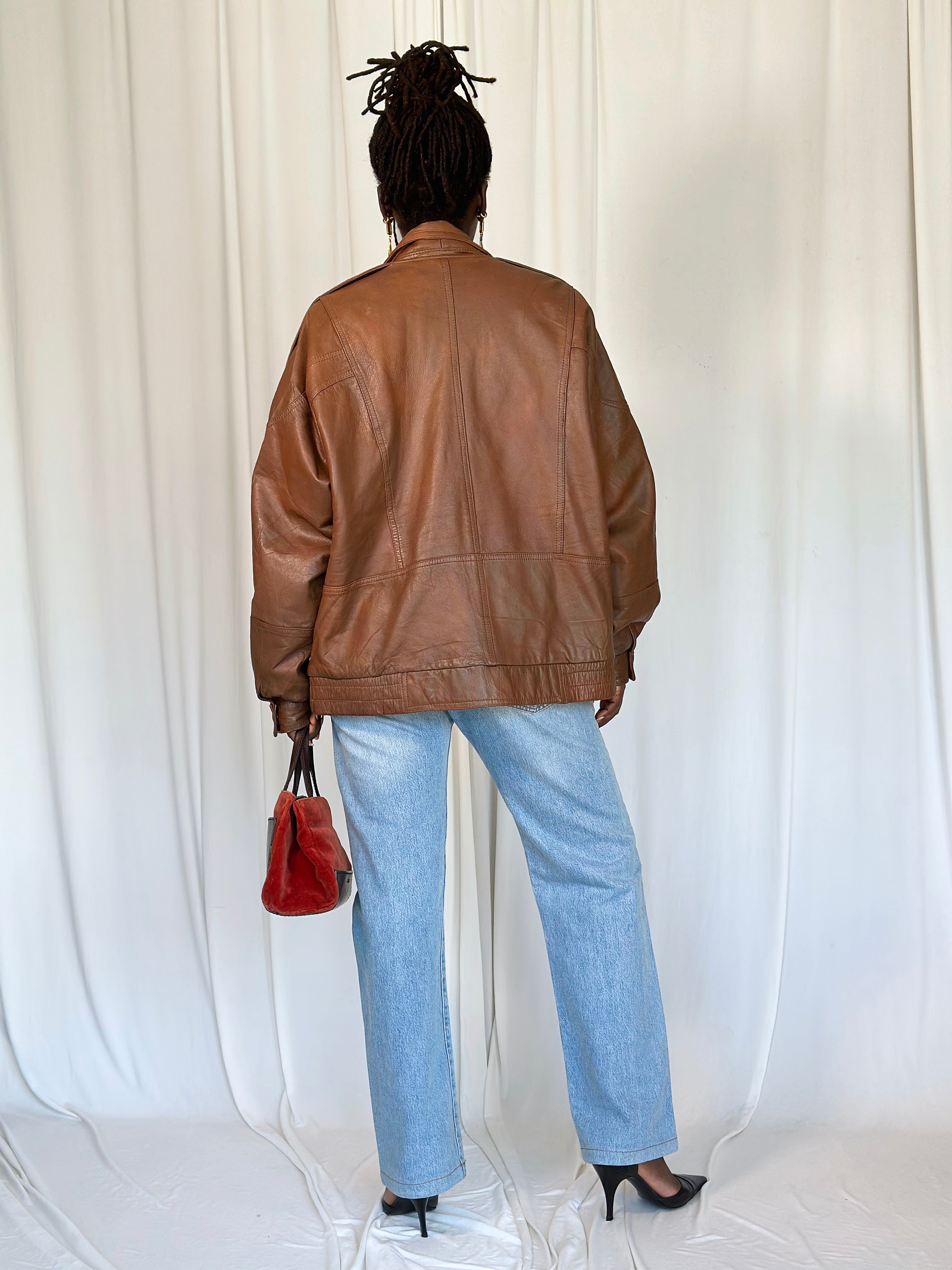 Brown Leather Jacket [M/L]