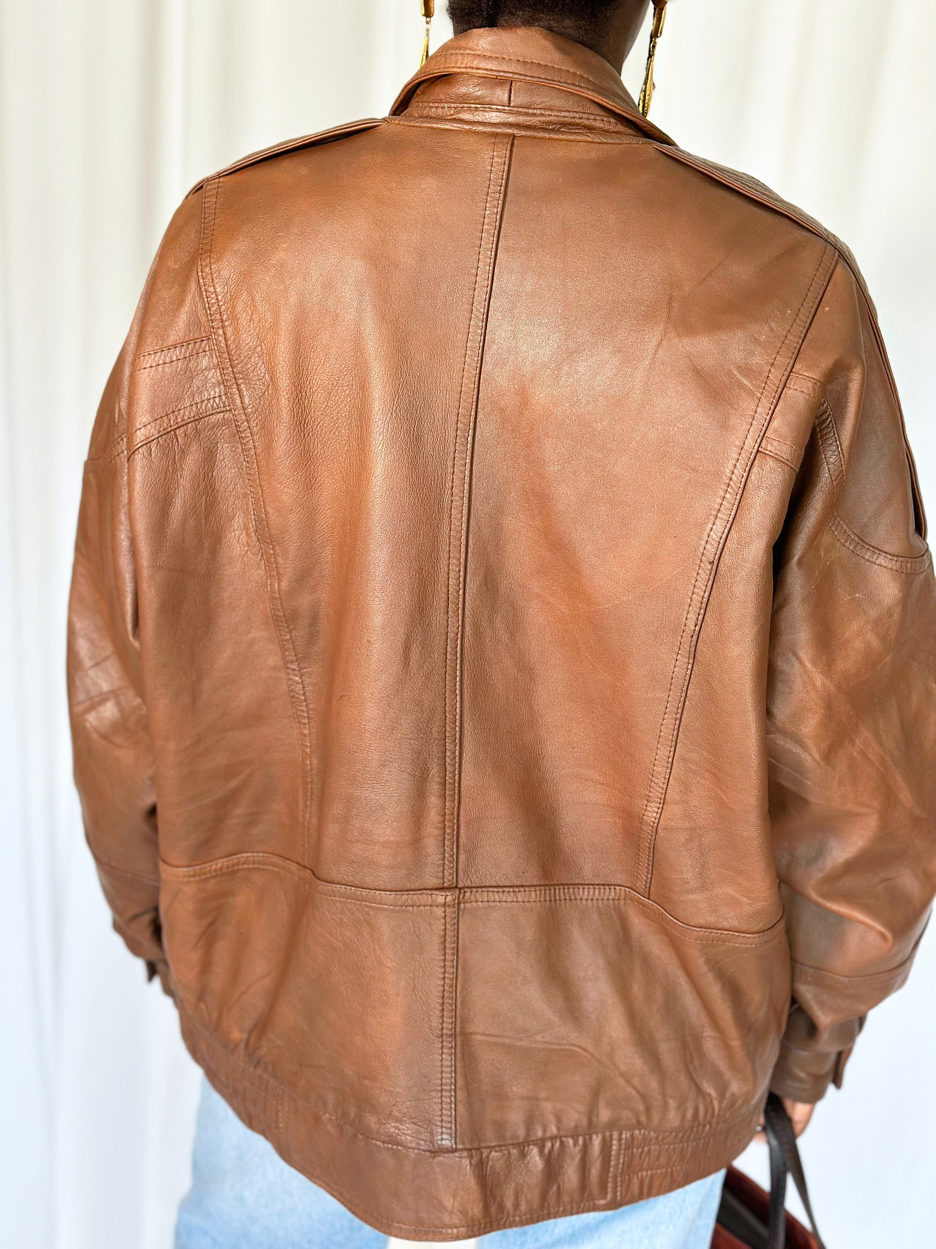 Brown Leather Jacket [M/L]