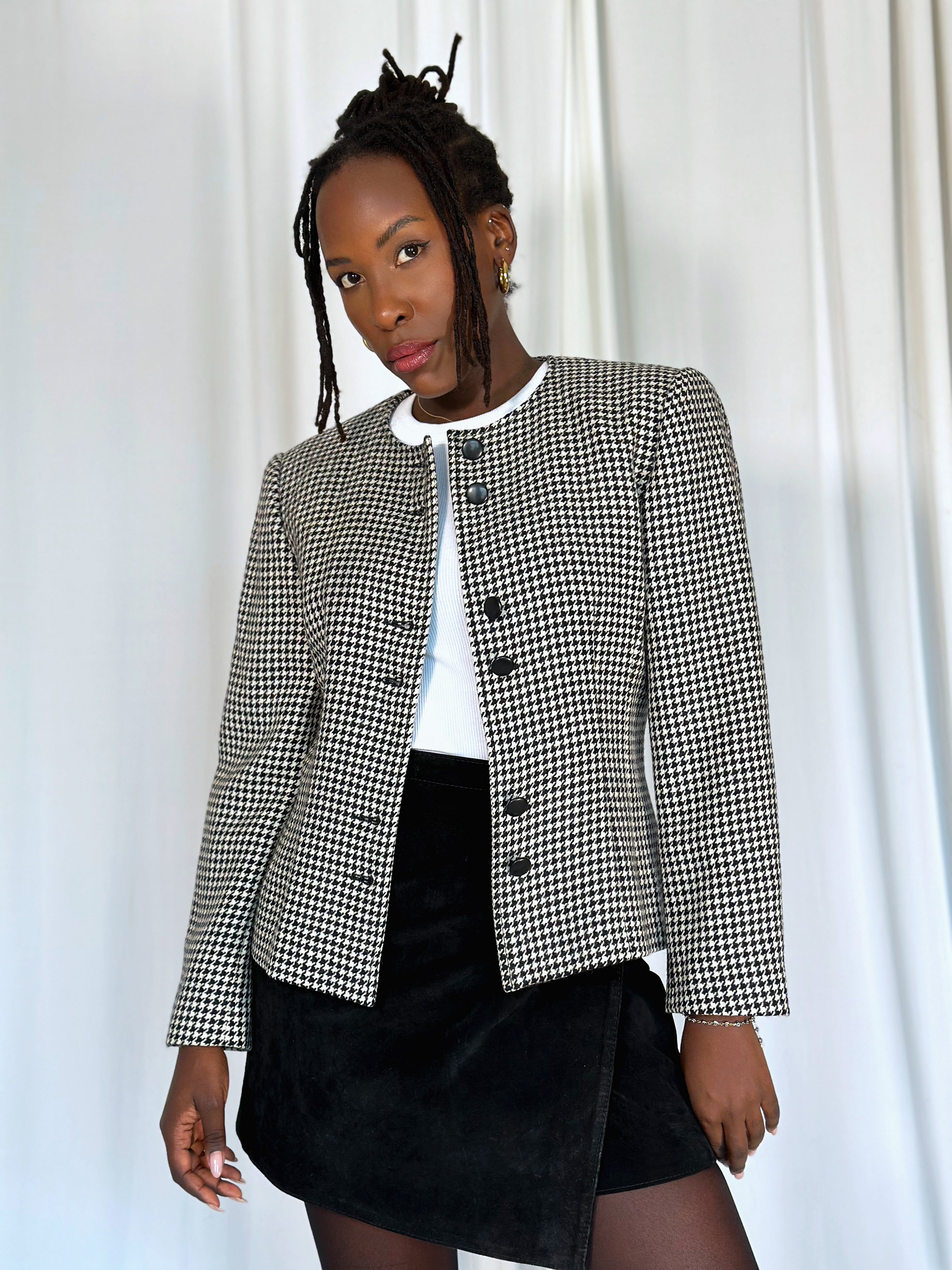 Chekered Wool Blazer [M]