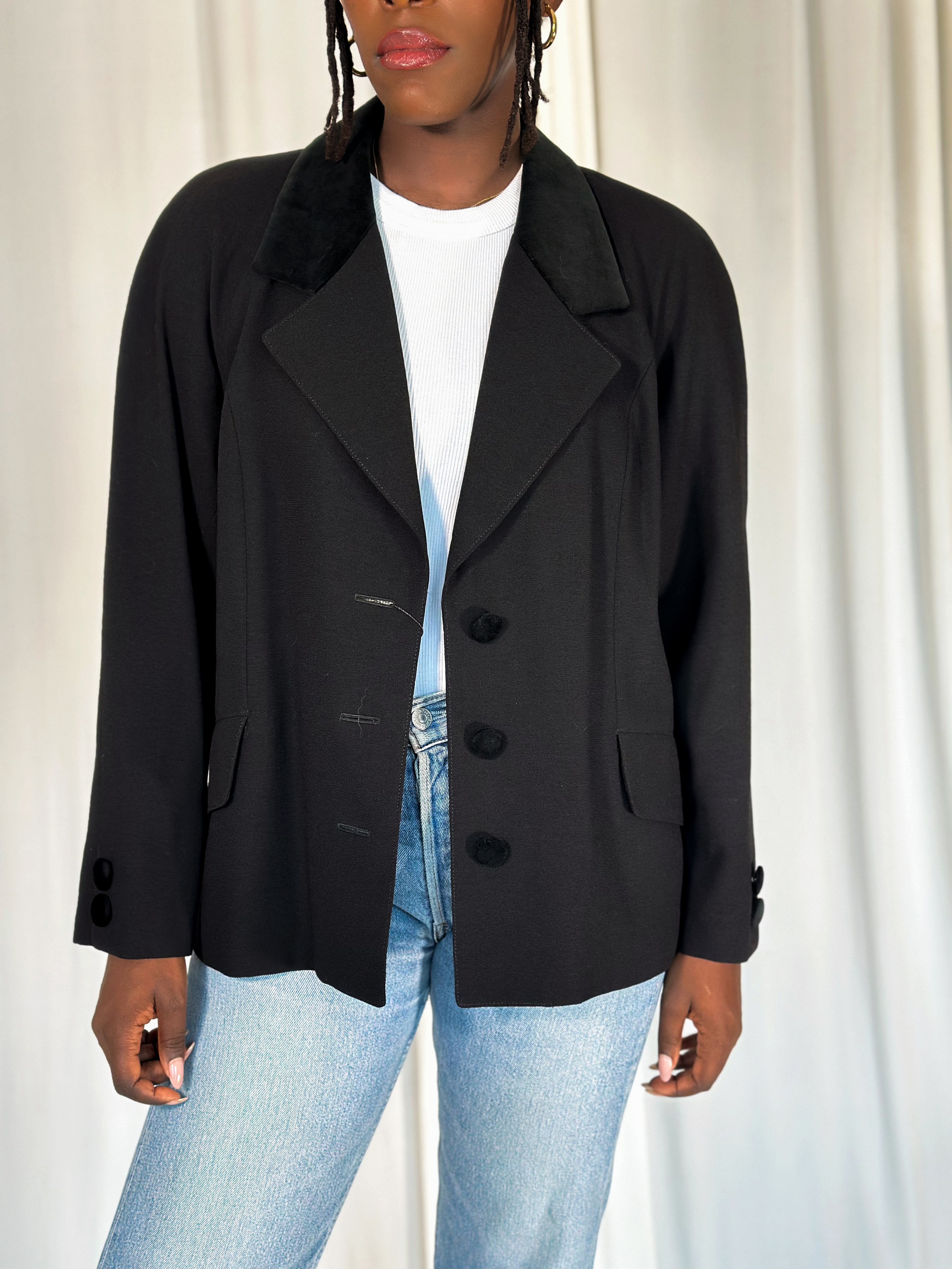 Velvet Collar Blazer [M]