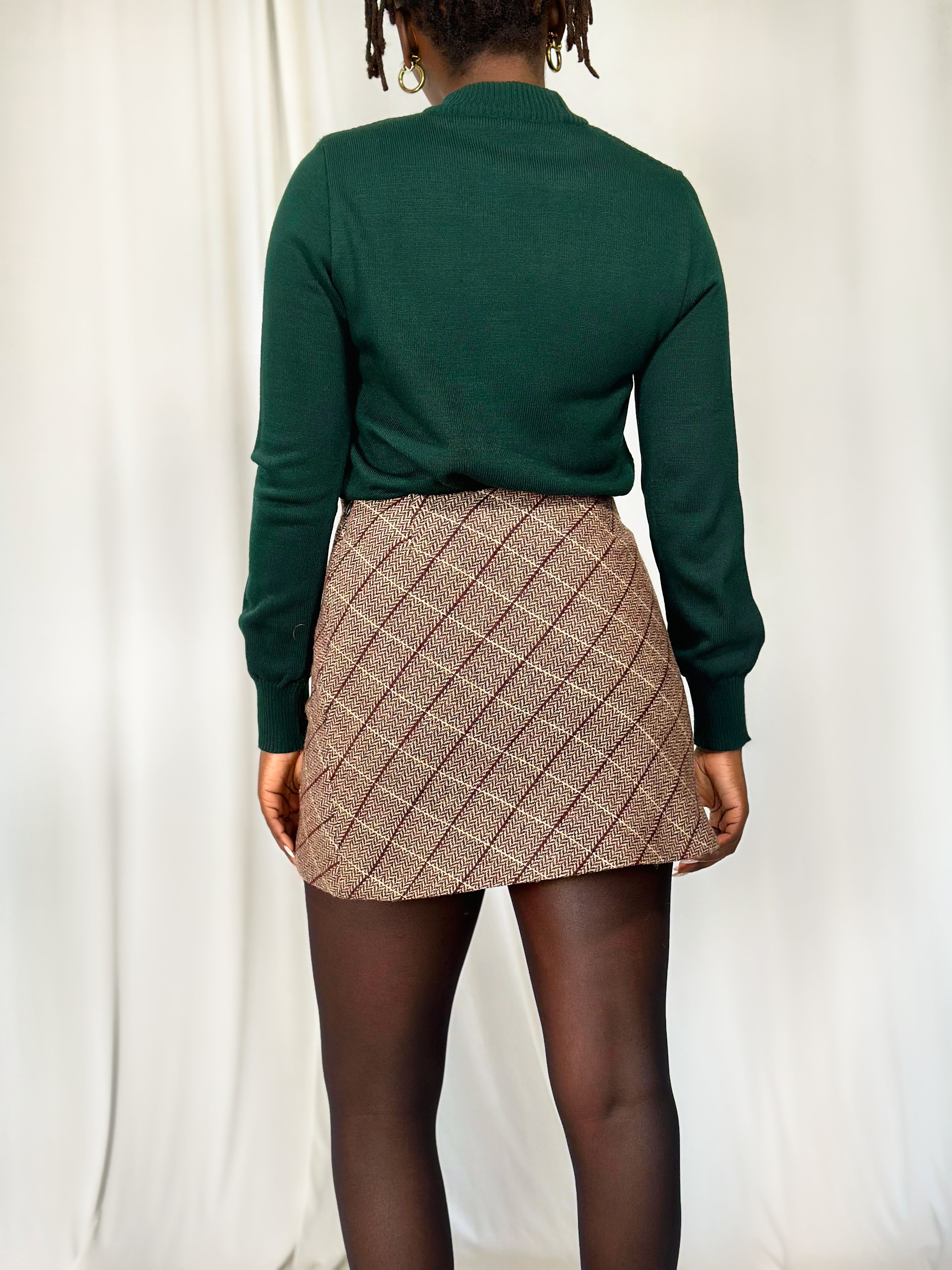 Wool Brown Skirt [36]