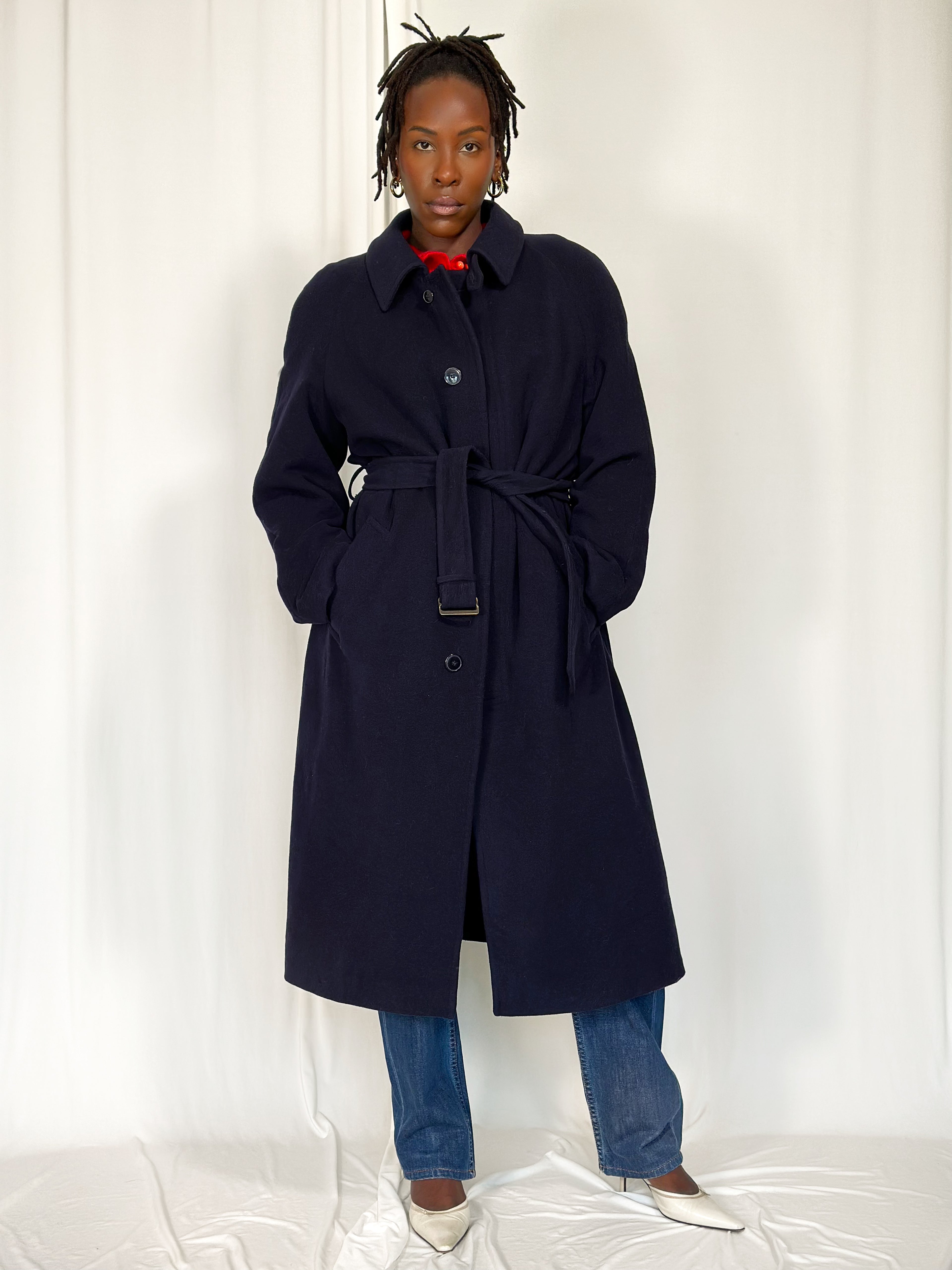 Vintage Wool Blue Coat [M]