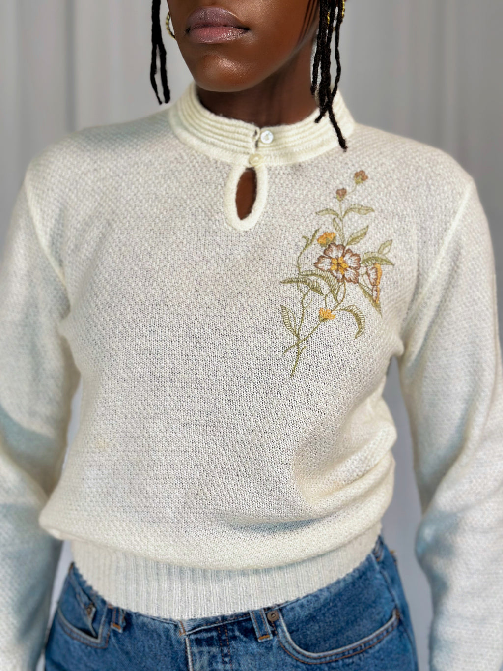 Pull en laine crème [M]
