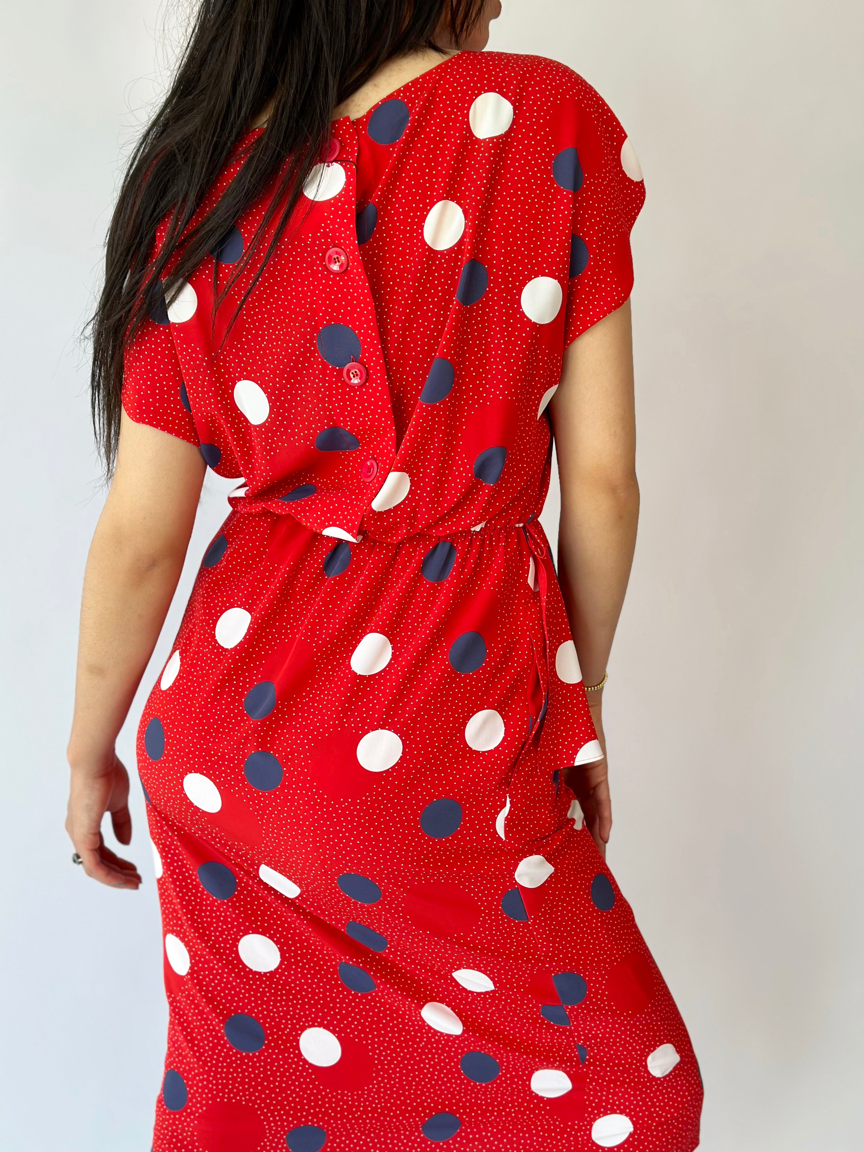 80s Red Dress