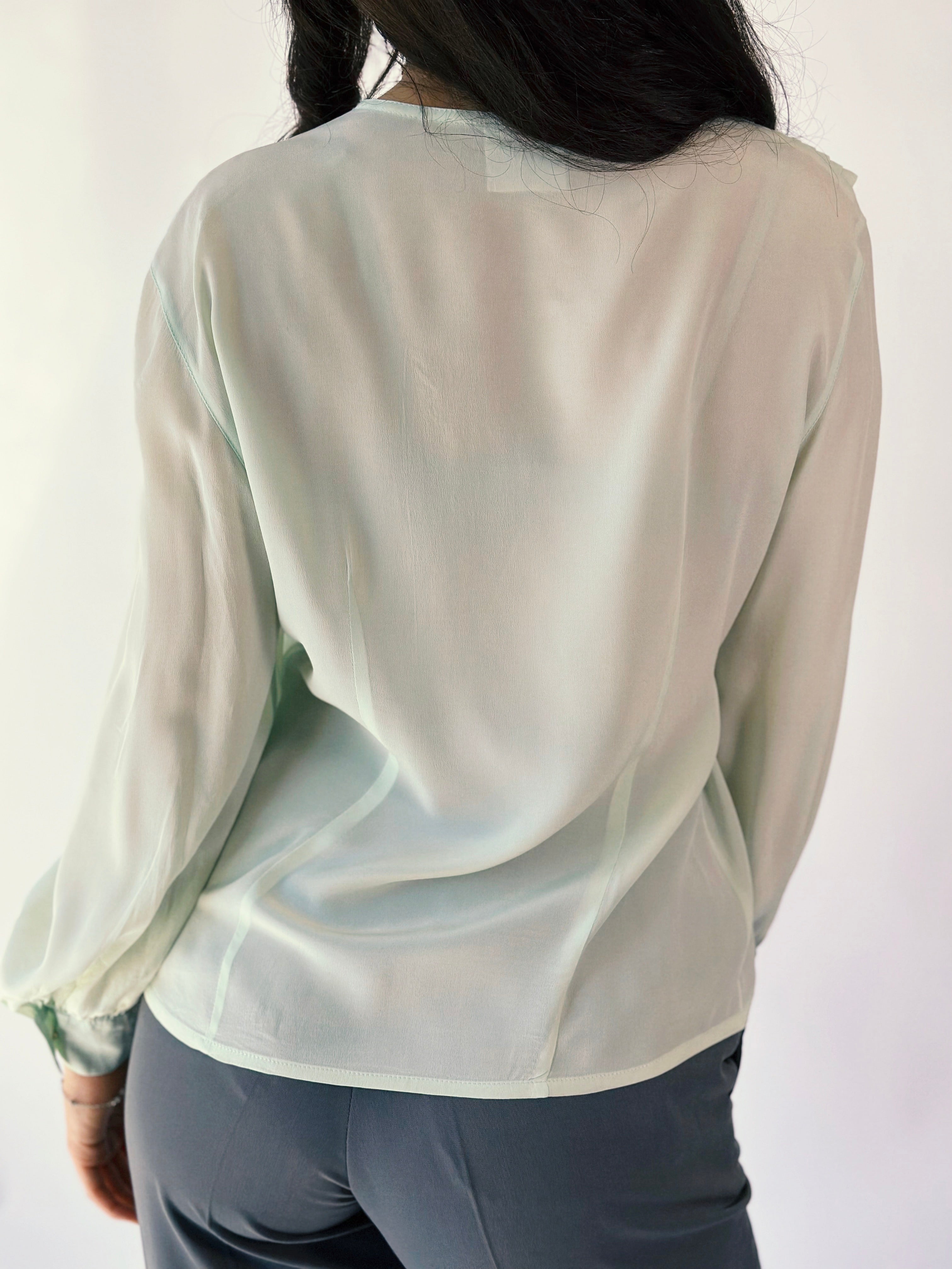 100% Silk Pastel Blouse [M]