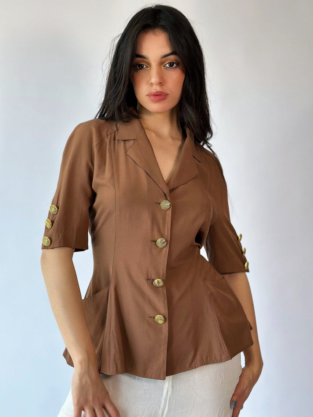 Chemisier Marron Doré [M/L]