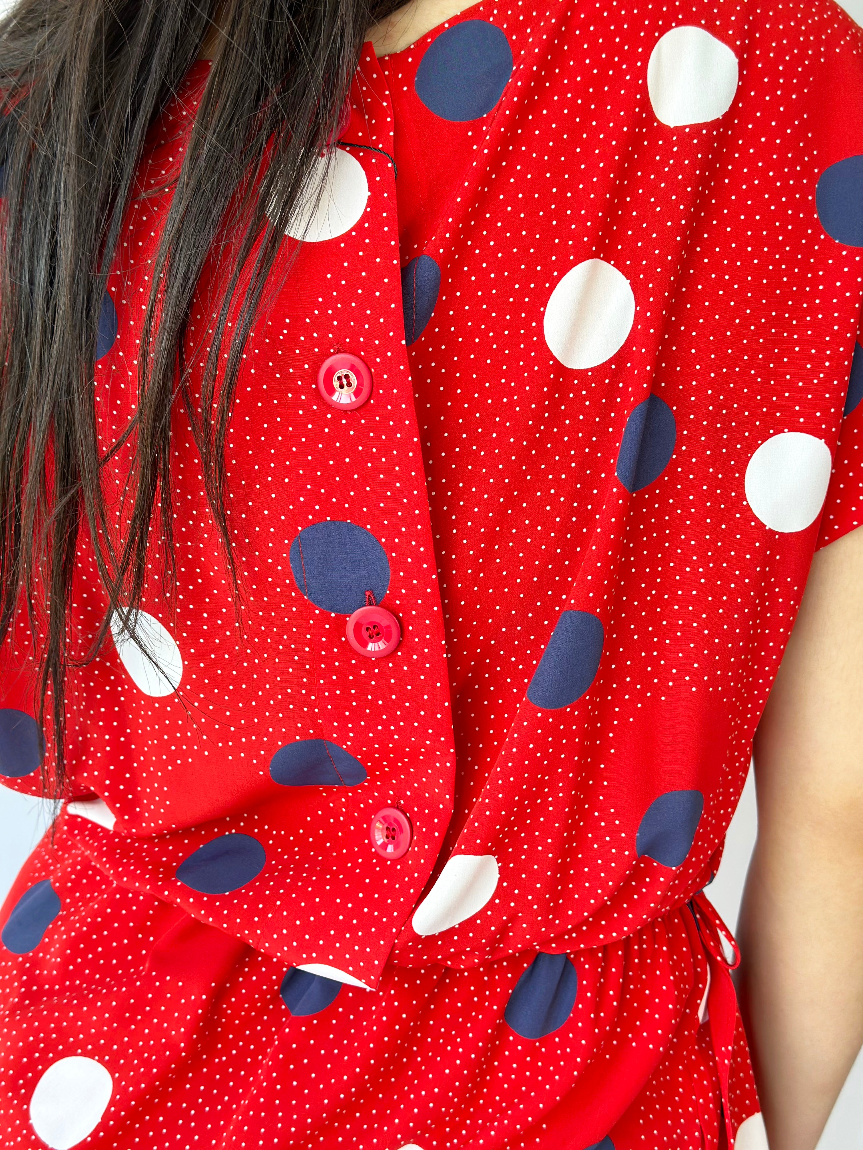 80s Red Dress