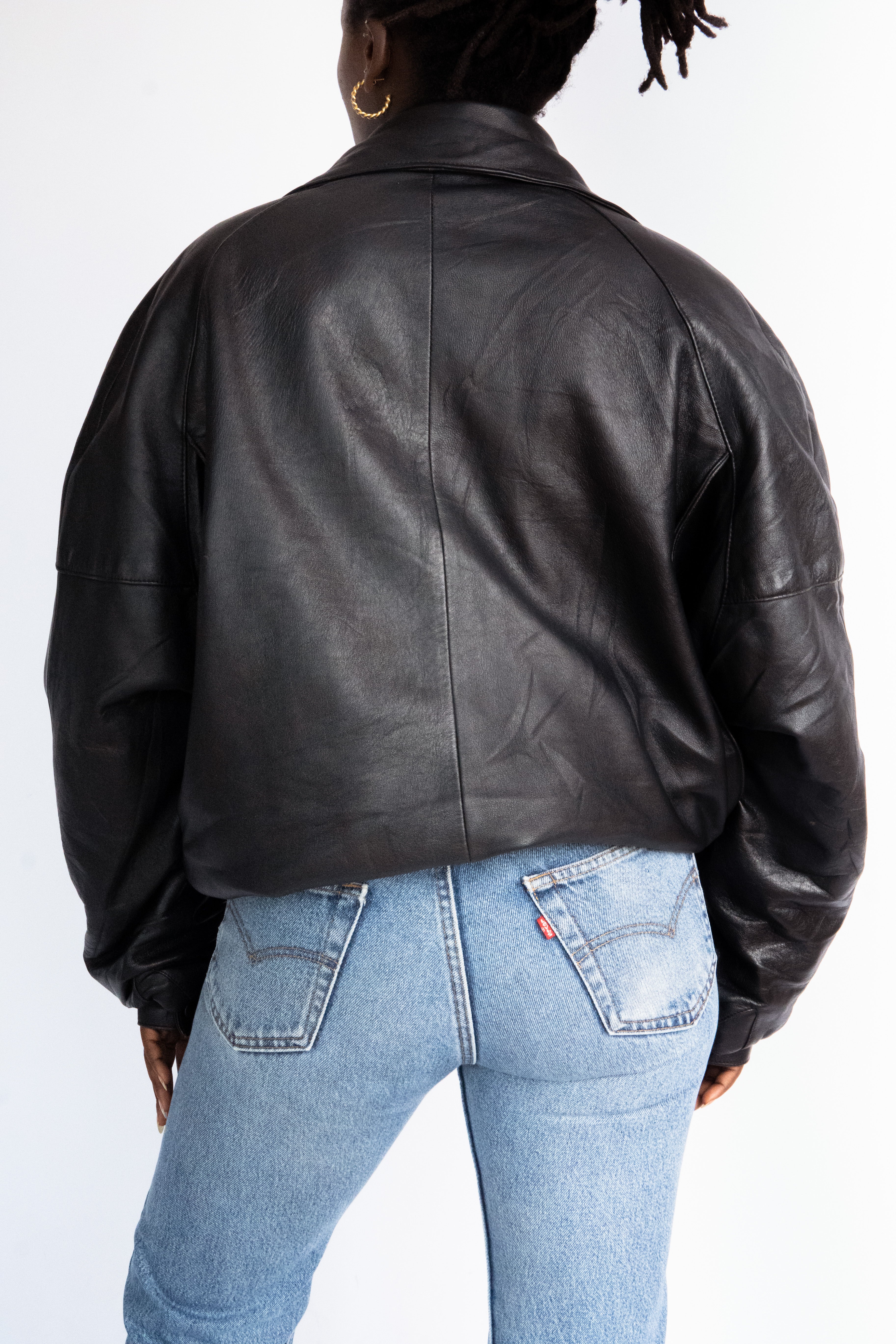 Vintage bomber Leather Jacket